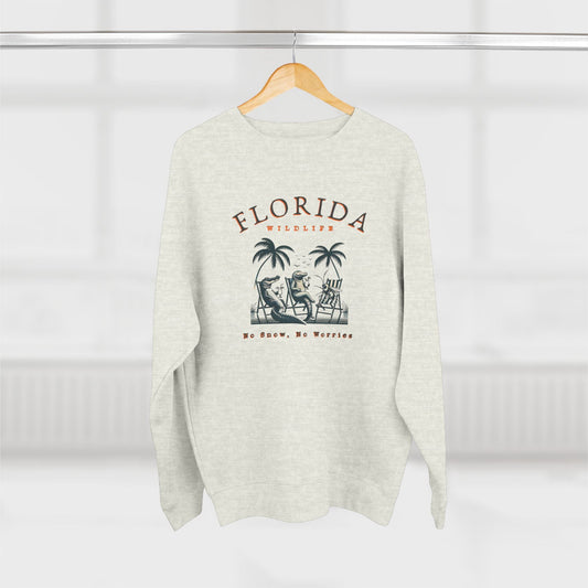 Florida No Snow No Worries v2 Premium Crewneck Sweatshirt