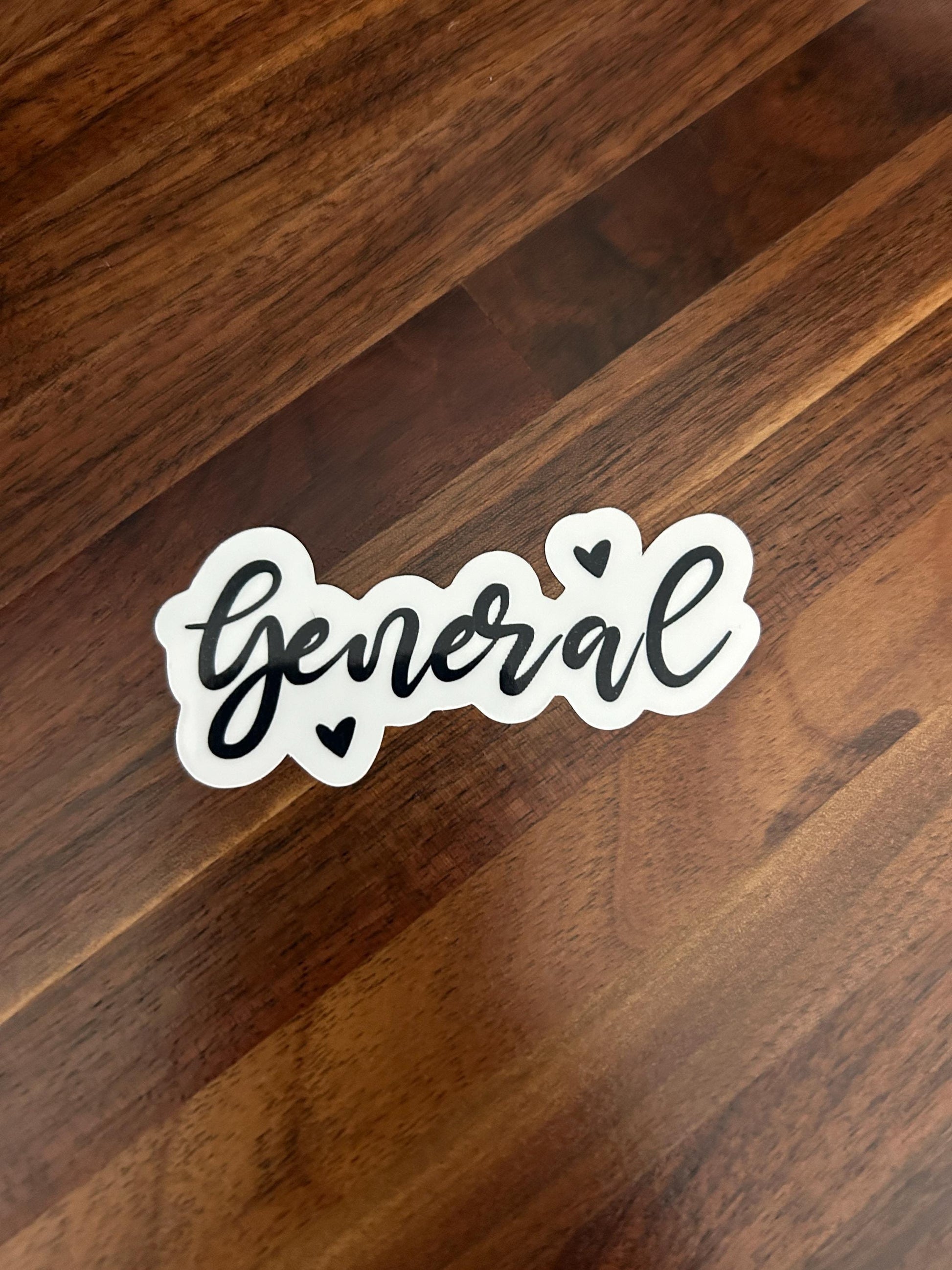 General Household Label Laminated Vinyl Sticker