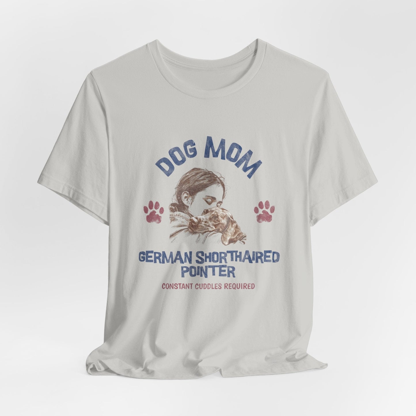 German Shorthaired Pointer GSP Dog Mom v1 Jersey Short Sleeve Tee