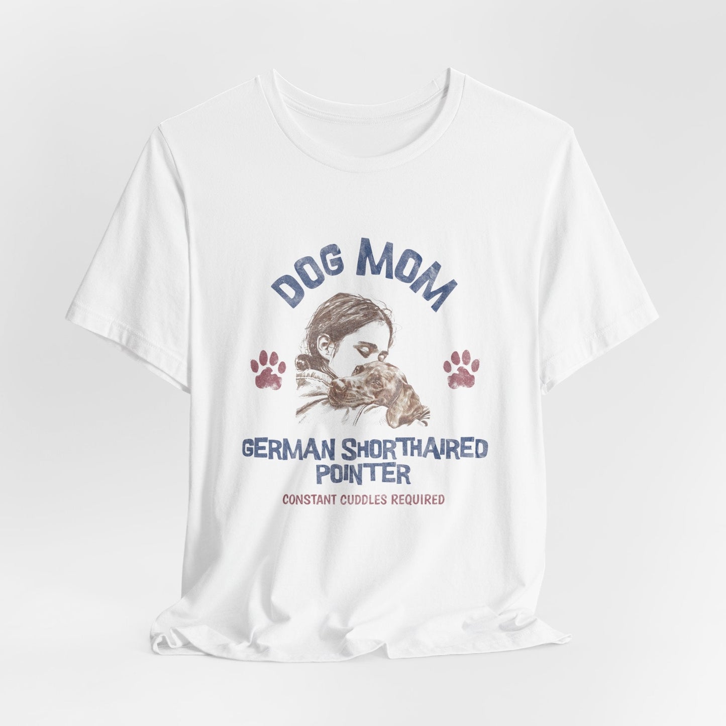 German Shorthaired Pointer GSP Dog Mom v1 Jersey Short Sleeve Tee