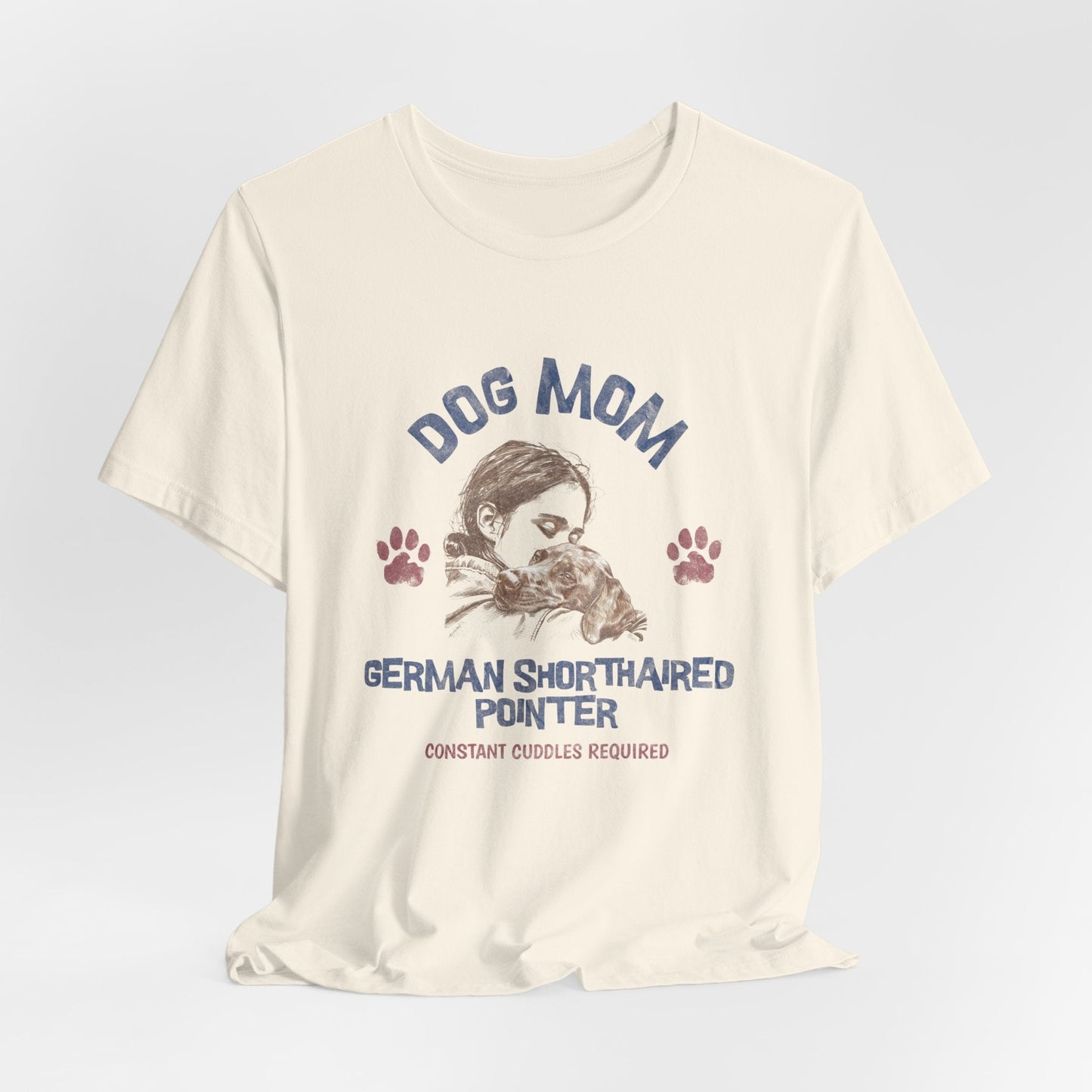 German Shorthaired Pointer GSP Dog Mom v1 Jersey Short Sleeve Tee