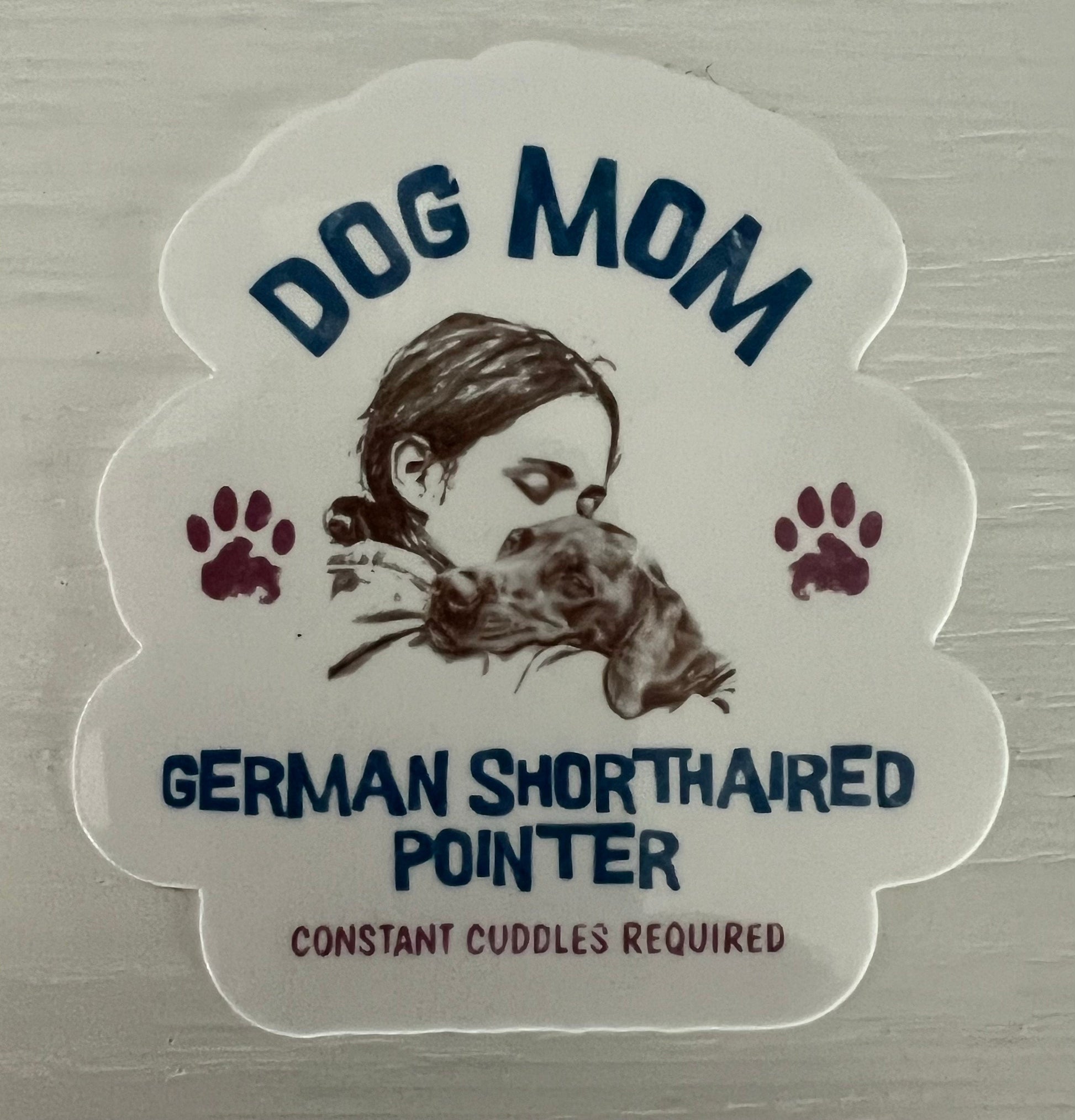 German Shorthaired Pointer GSP Dog Mom v1 Laminated Vinyl Stickers