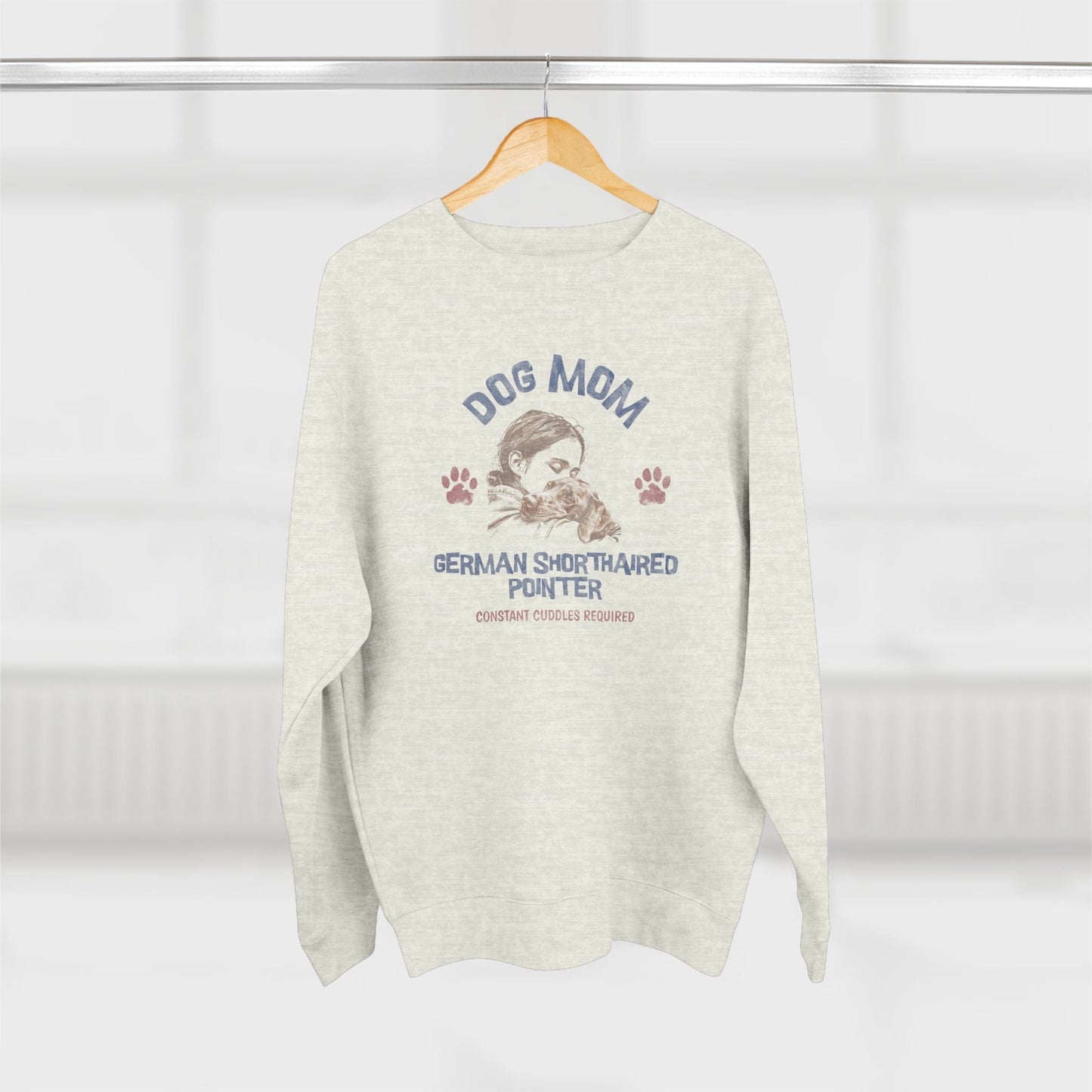 German Shorthaired Pointer GSP Dog Mom v1 Premium Crewneck Sweatshirt