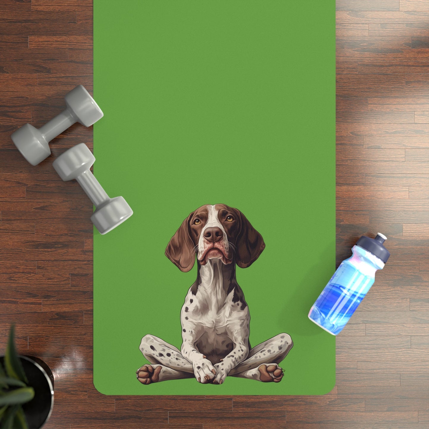 German Shorthaired Pointer GSP Dog Rubber Yoga Mat