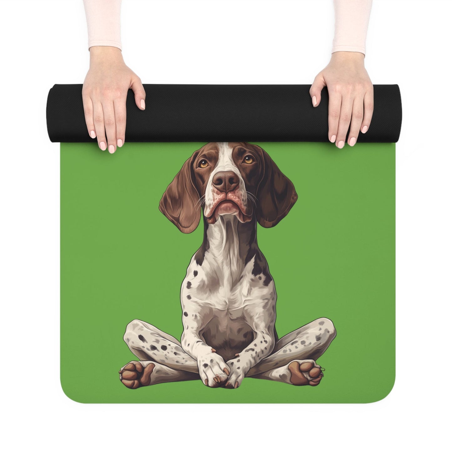 German Shorthaired Pointer GSP Dog Rubber Yoga Mat