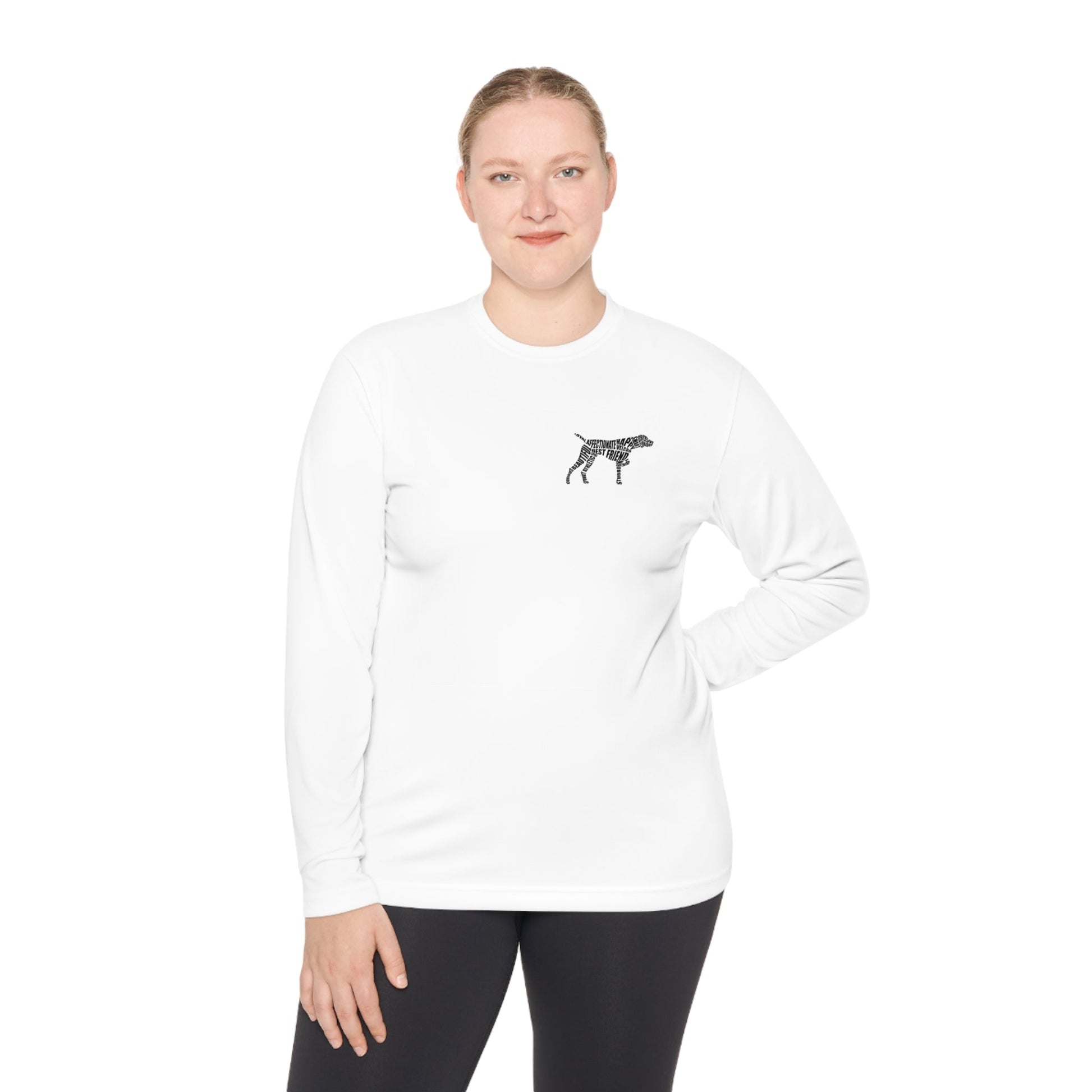 German Shorthaired Pointer GSP Dog Word Art Lightweight Long Sleeve Tee