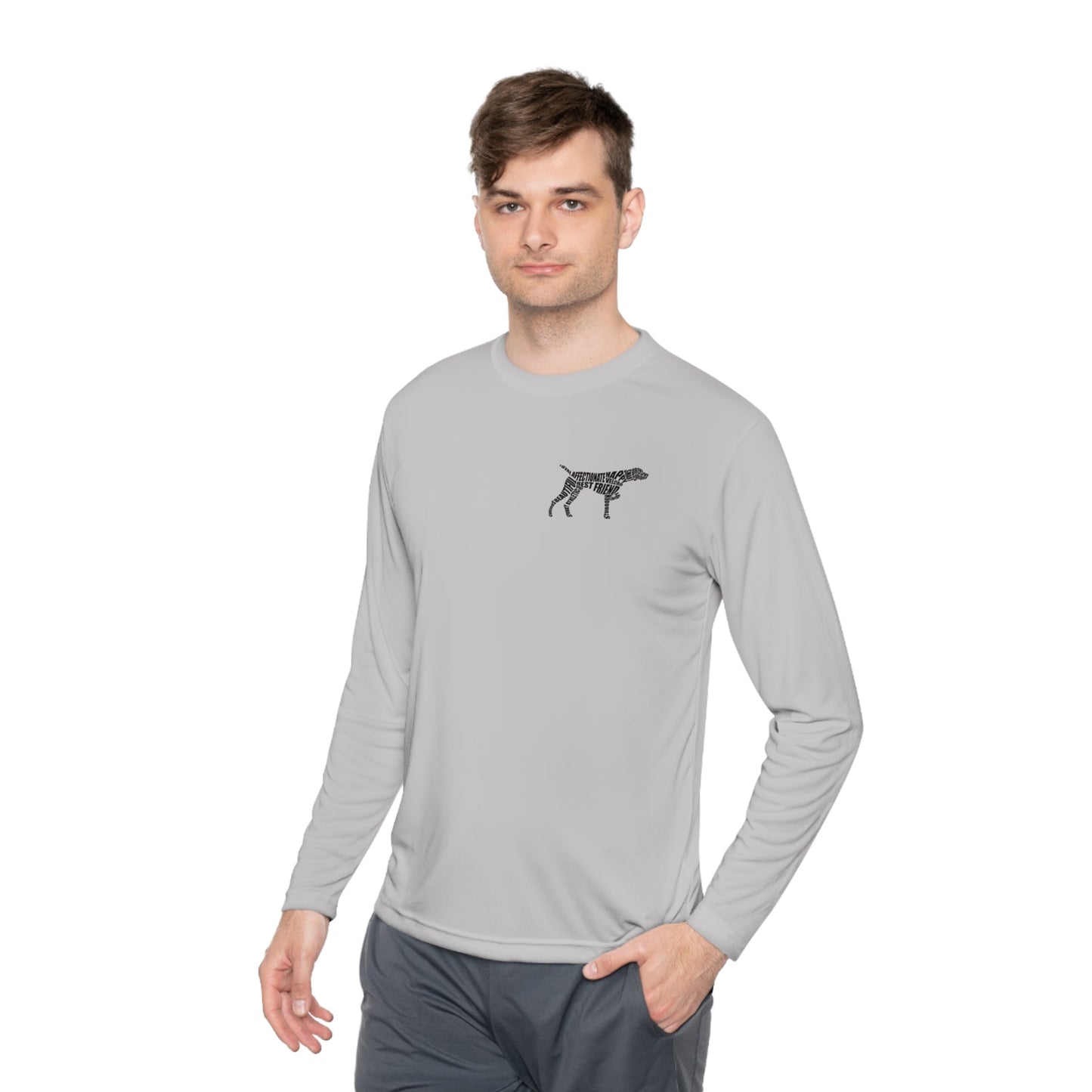 German Shorthaired Pointer GSP Dog Word Art Lightweight Long Sleeve Tee