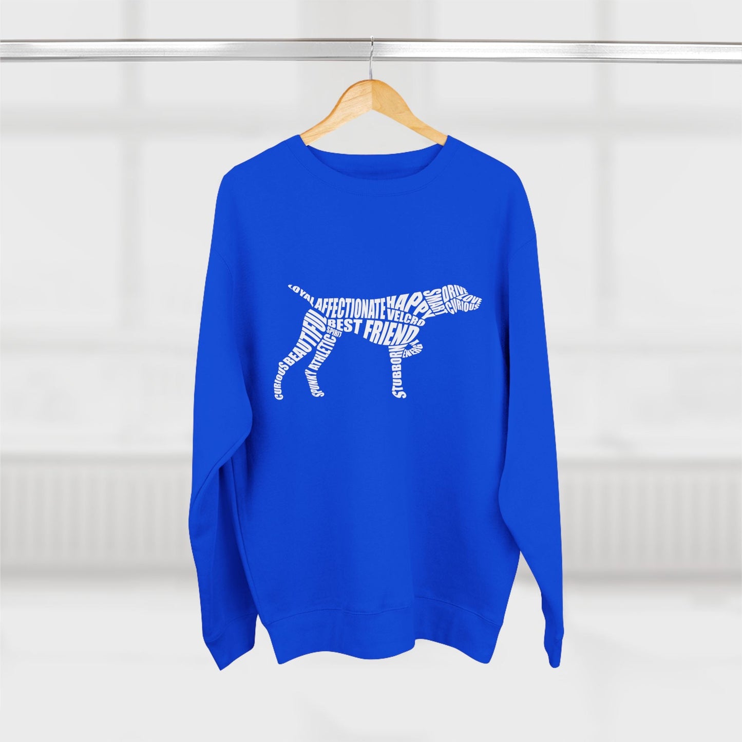 German Shorthaired Pointer GSP Dog Word Art Premium Crewneck Sweatshirt