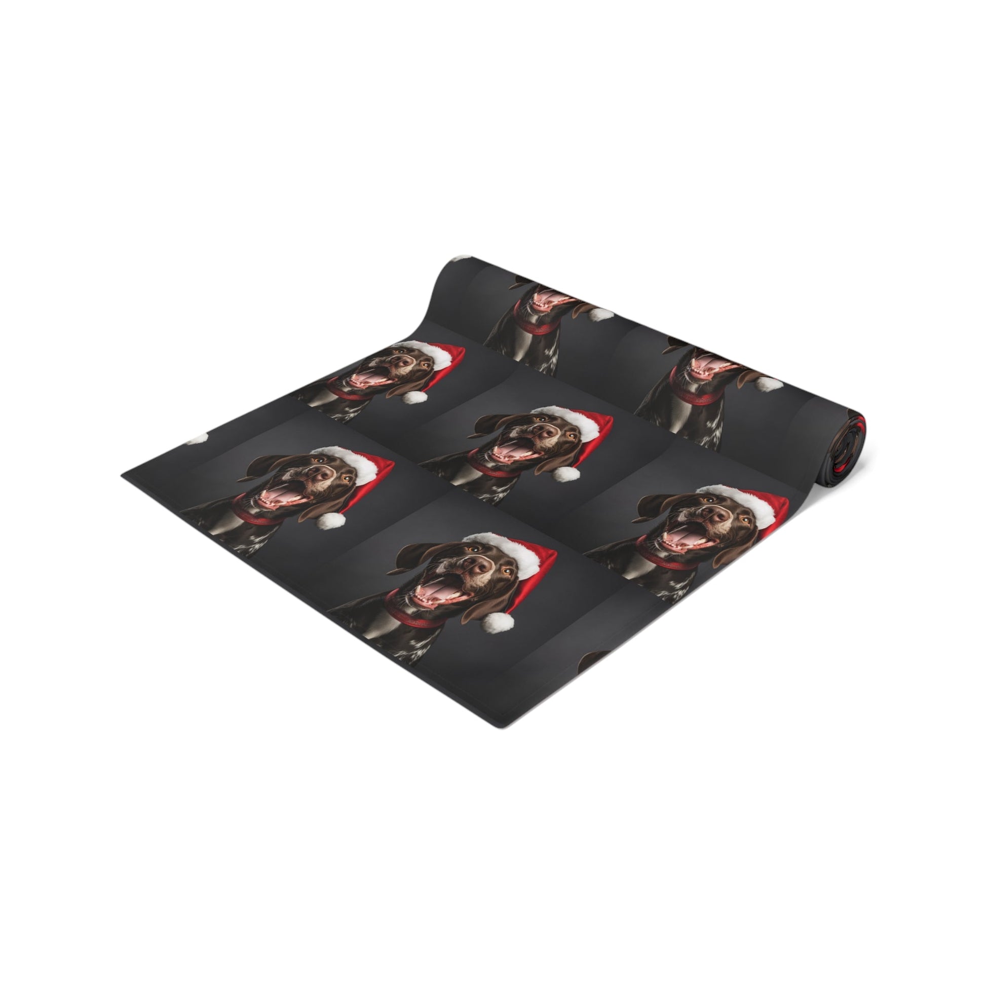 German Shorthaired Pointer GSP Santa Dog Table Runner