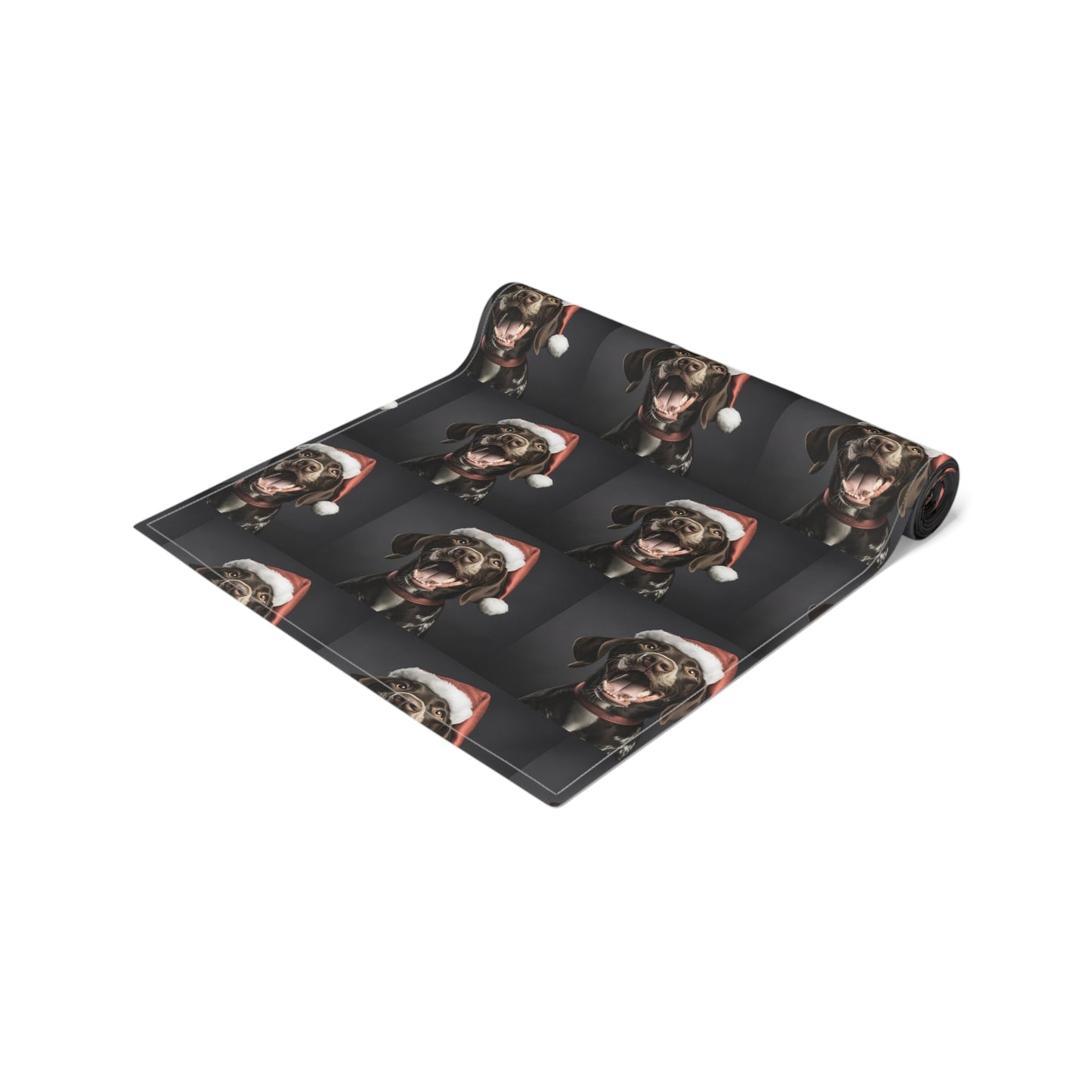 German Shorthaired Pointer GSP Santa Dog Table Runner