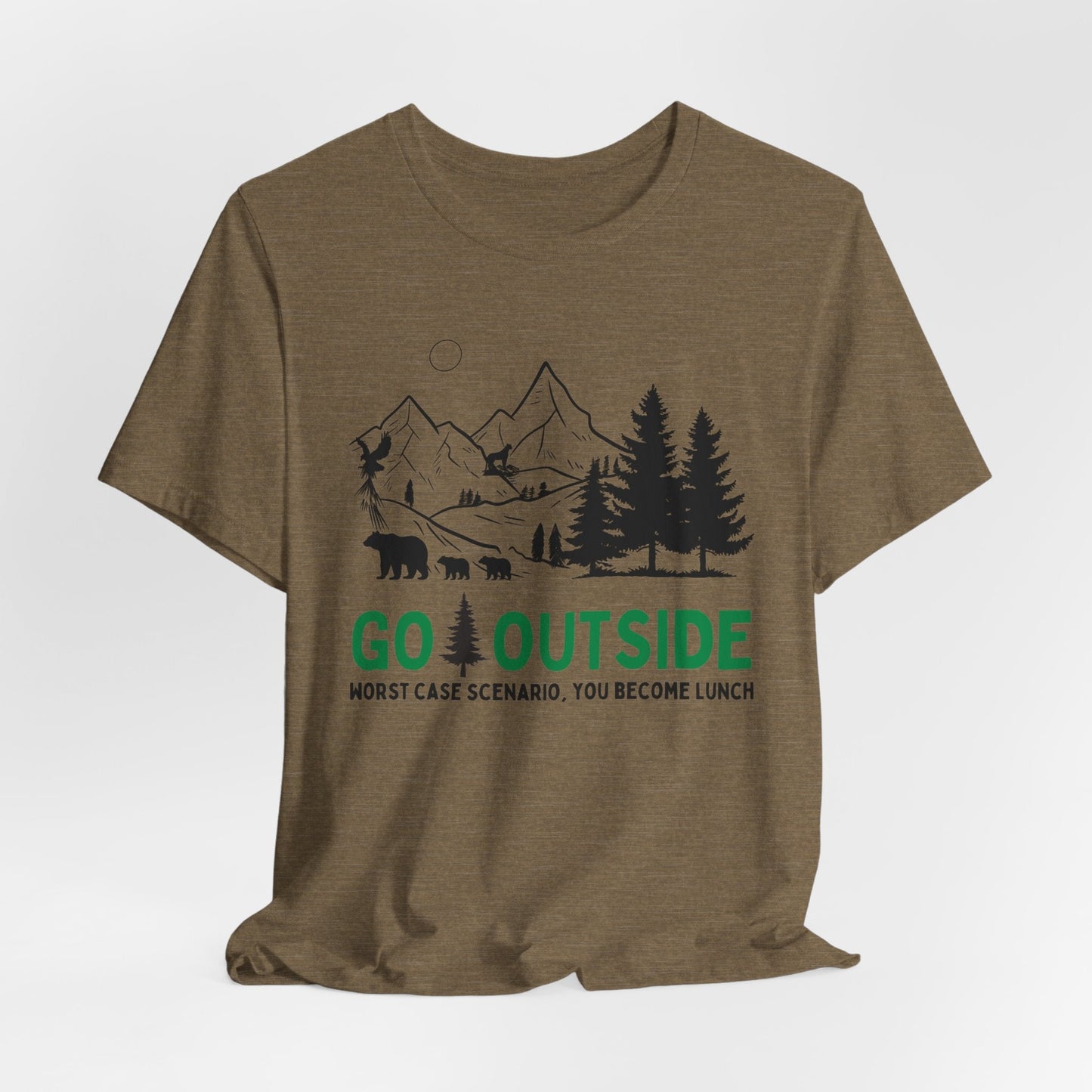 Go Outside or Become Lunch Jersey Short Sleeve Tee