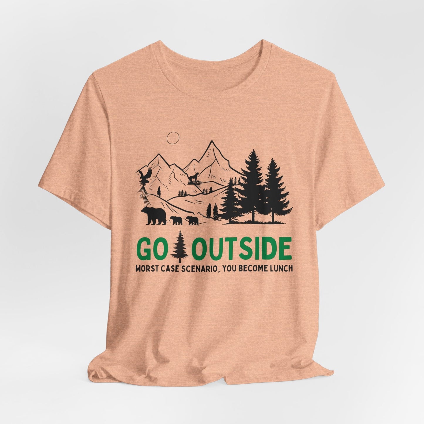 Go Outside or Become Lunch Jersey Short Sleeve Tee