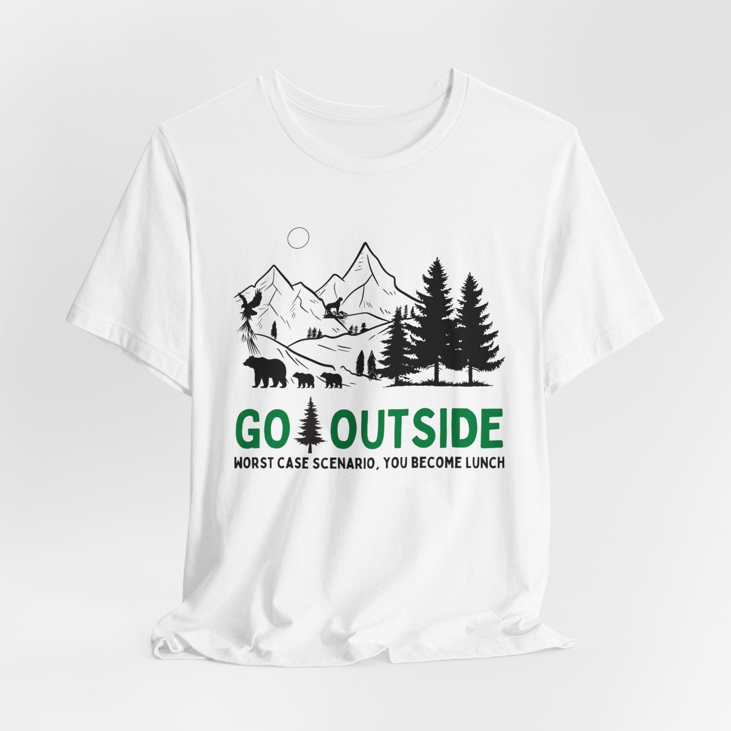 Go Outside or Become Lunch Jersey Short Sleeve Tee