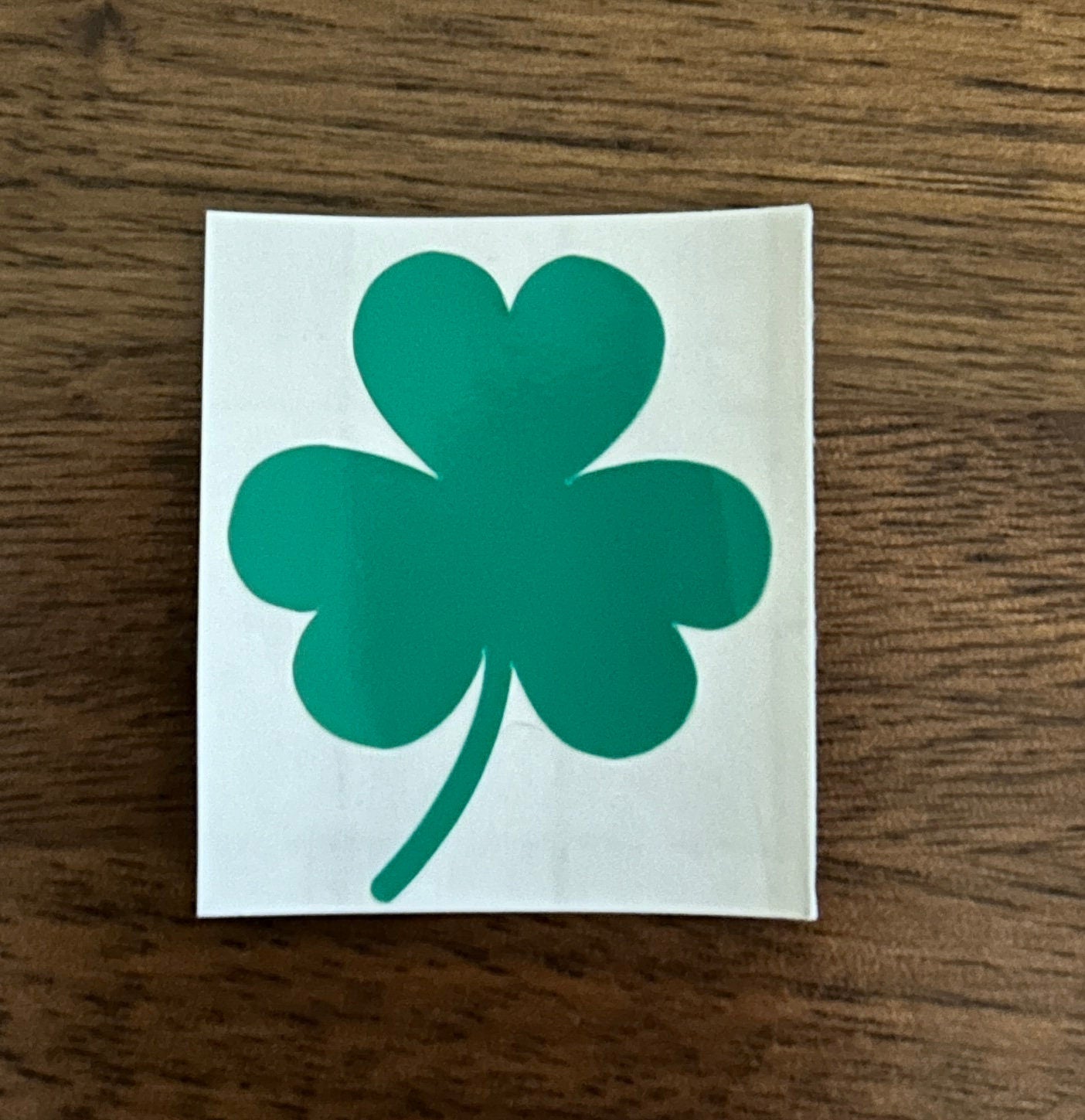 Green Shamrock 1" Vinyl Stickers