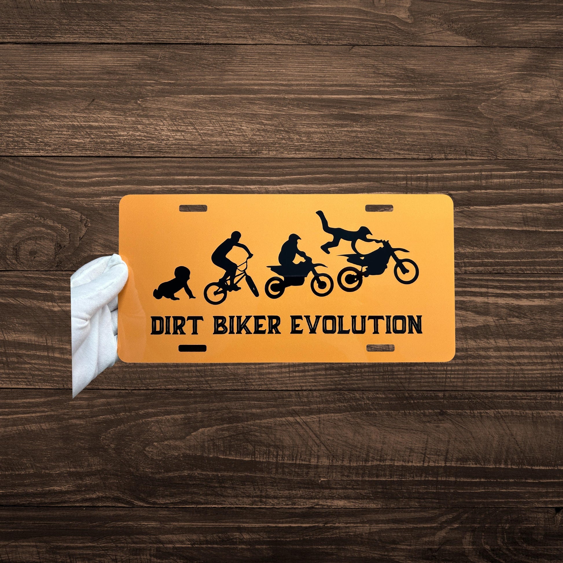 Dirt Bike Evolution Vanity License Plate