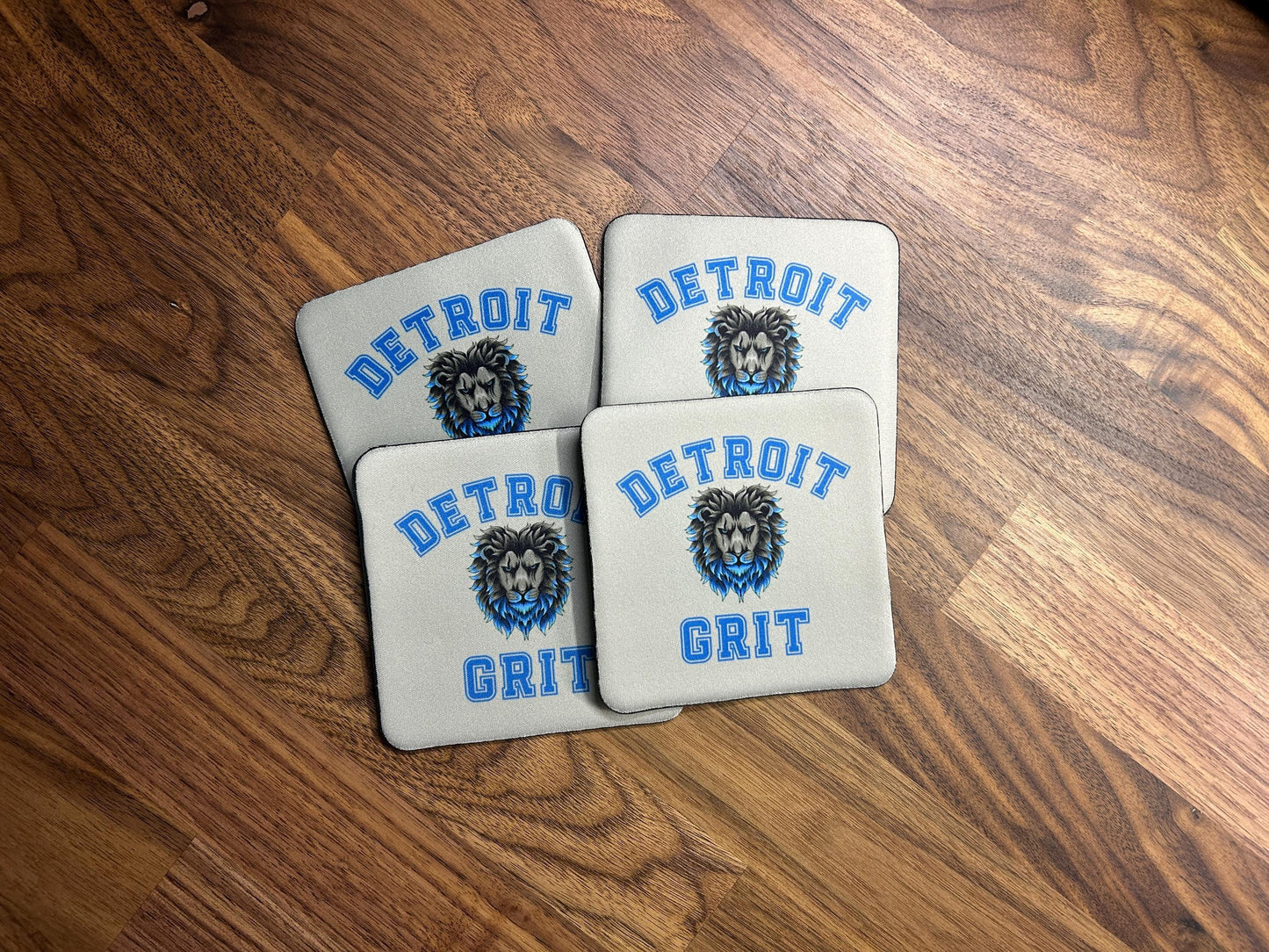 Detroit Lions Grit Neoprene Coasters