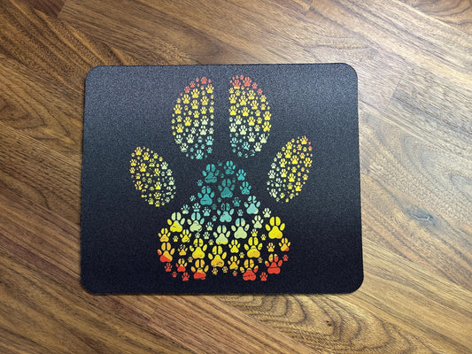 Colorful Dog Paw Mouse Pad