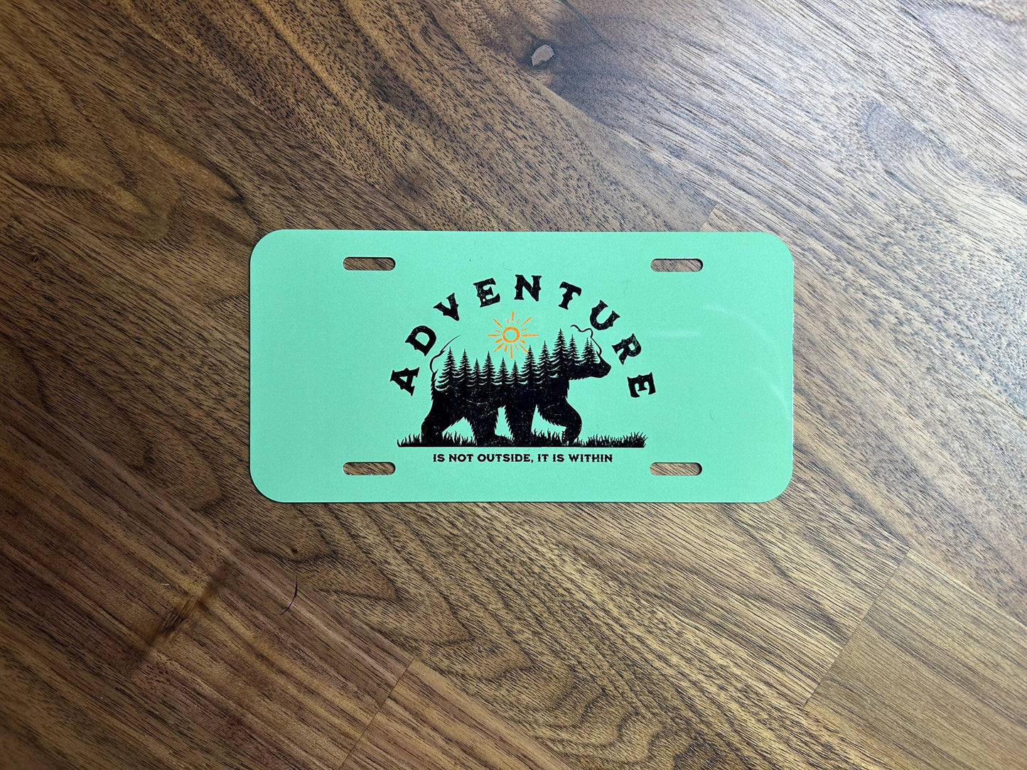 Adventure is Within Mini License Plate