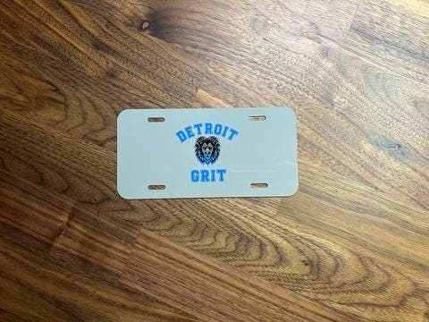 Detroit Lions Grit Mini License Plate