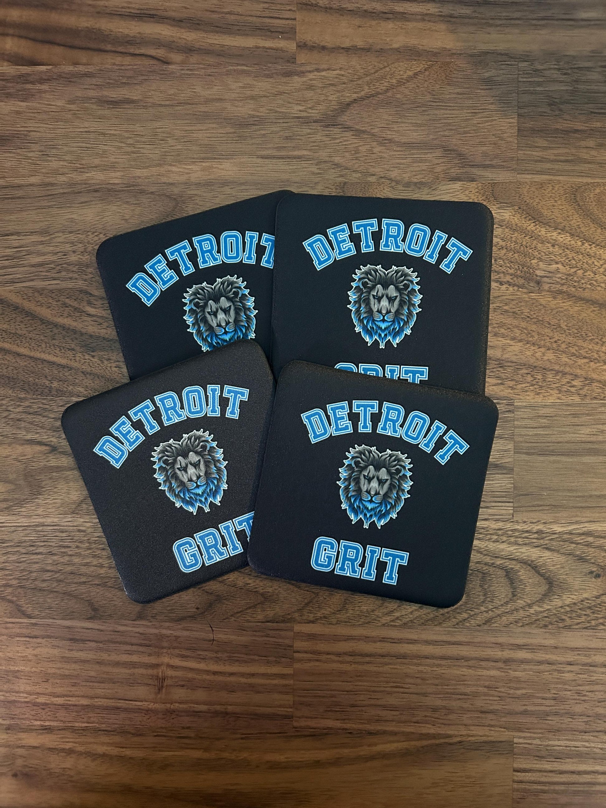 Detroit Lions Grit v2 Neoprene Coasters