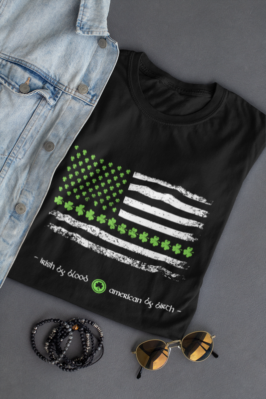 Irish by Blood American by Birth Jersey Short Sleeve Tee