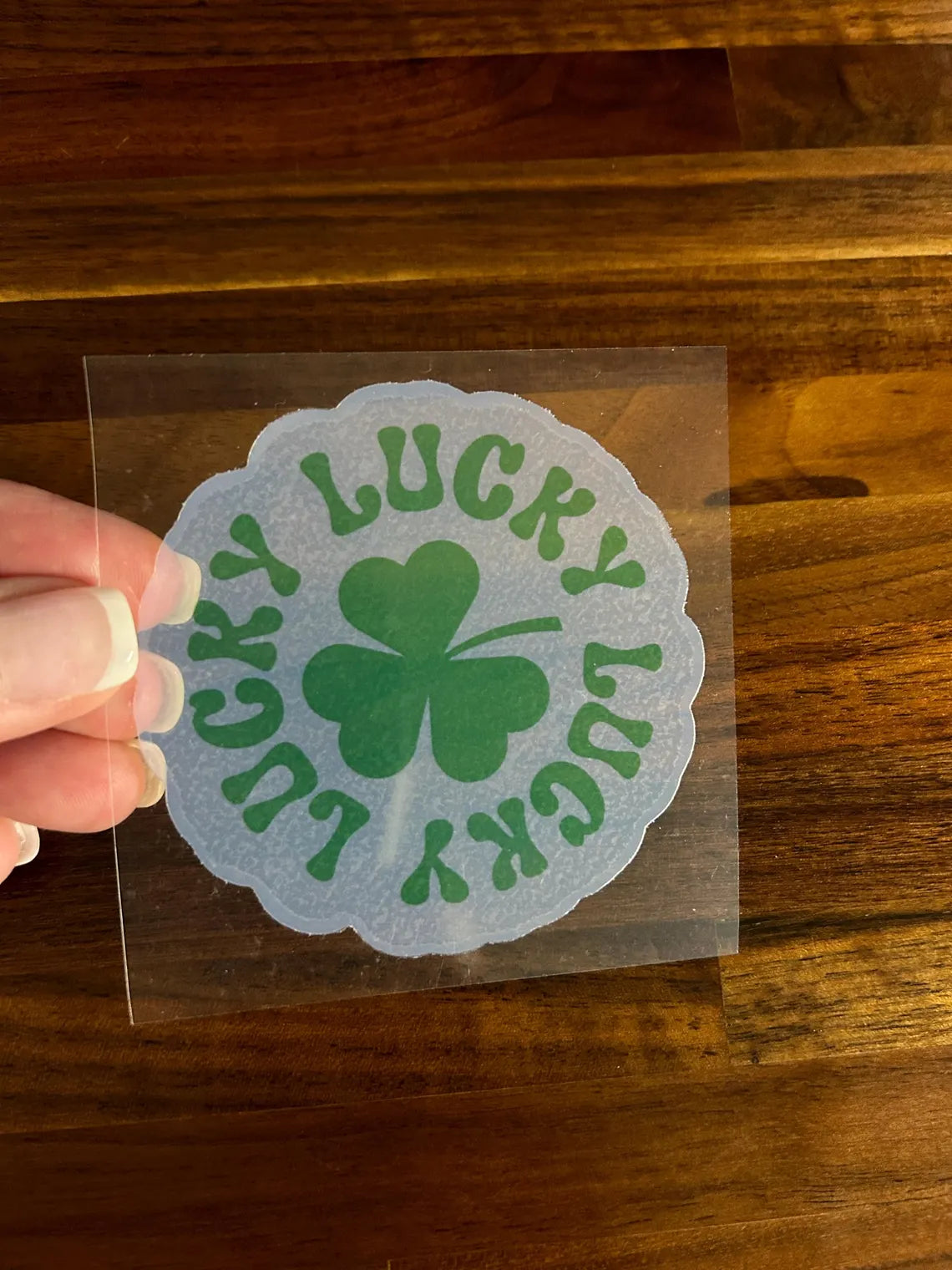 Irish Lucky St. Patrick's Day Translucent Vinyl Stickers