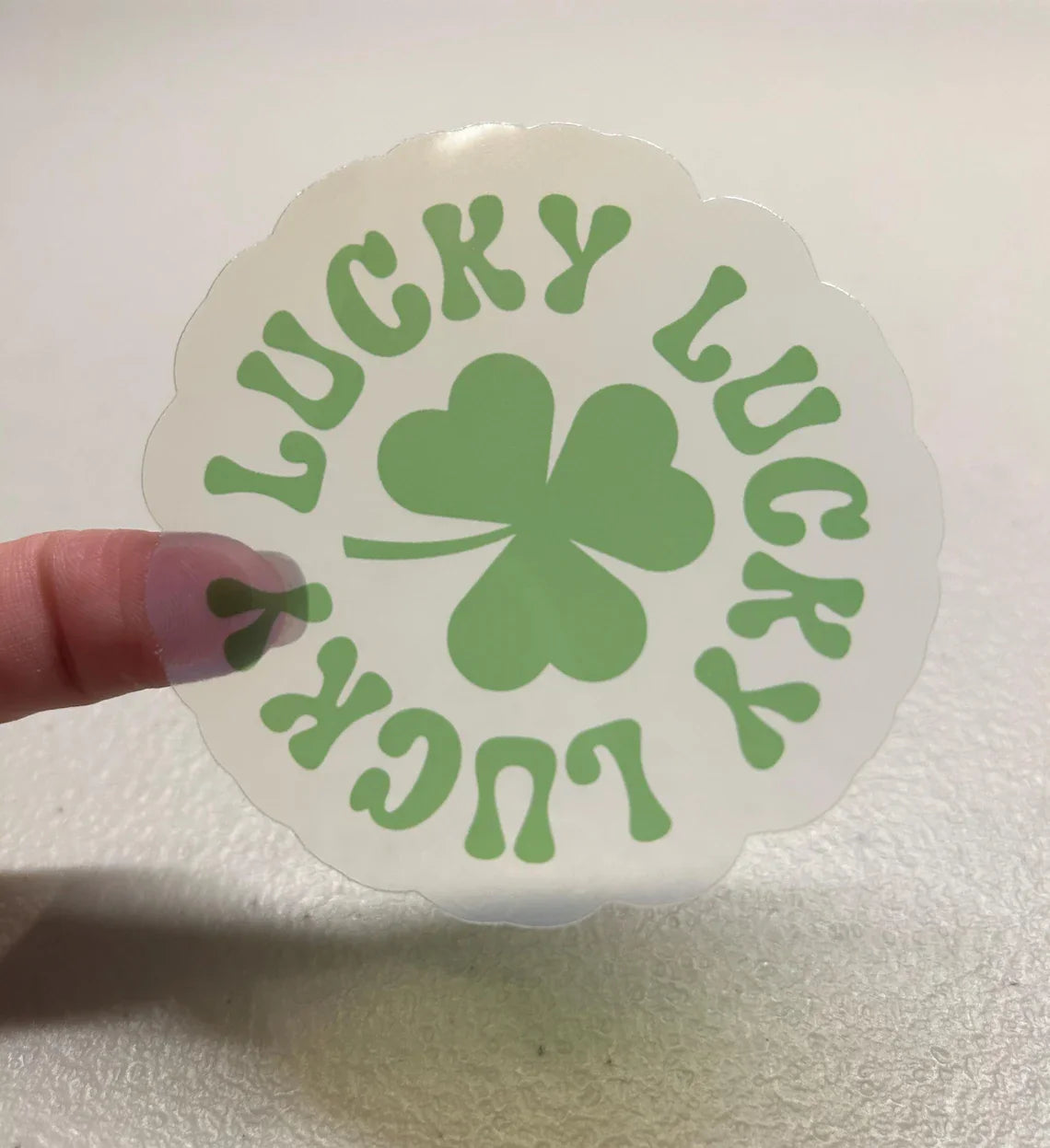 Irish Lucky St. Patrick's Day Translucent Vinyl Stickers