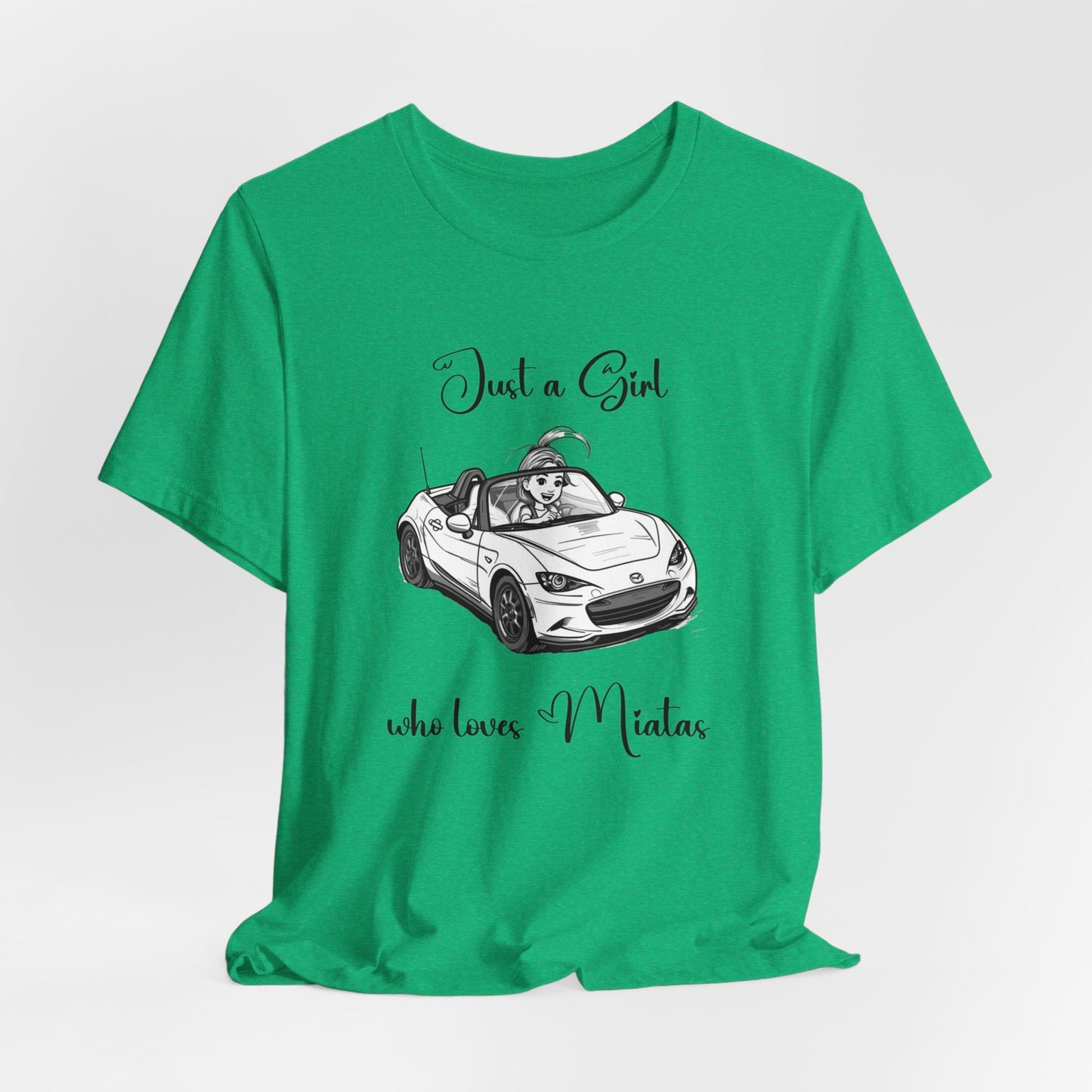 Just a Girl Who Loves Miatas Jersey Short Sleeve Tee