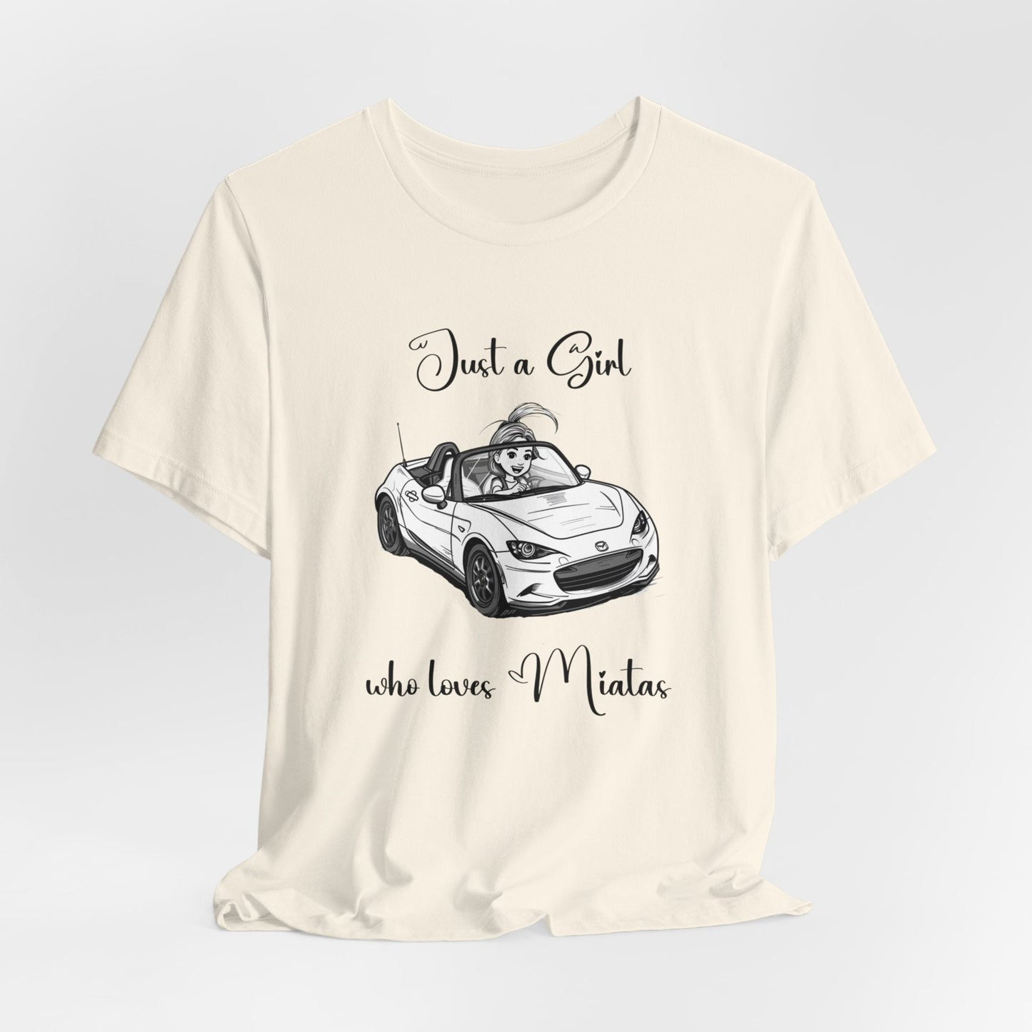 Just a Girl Who Loves Miatas Jersey Short Sleeve Tee