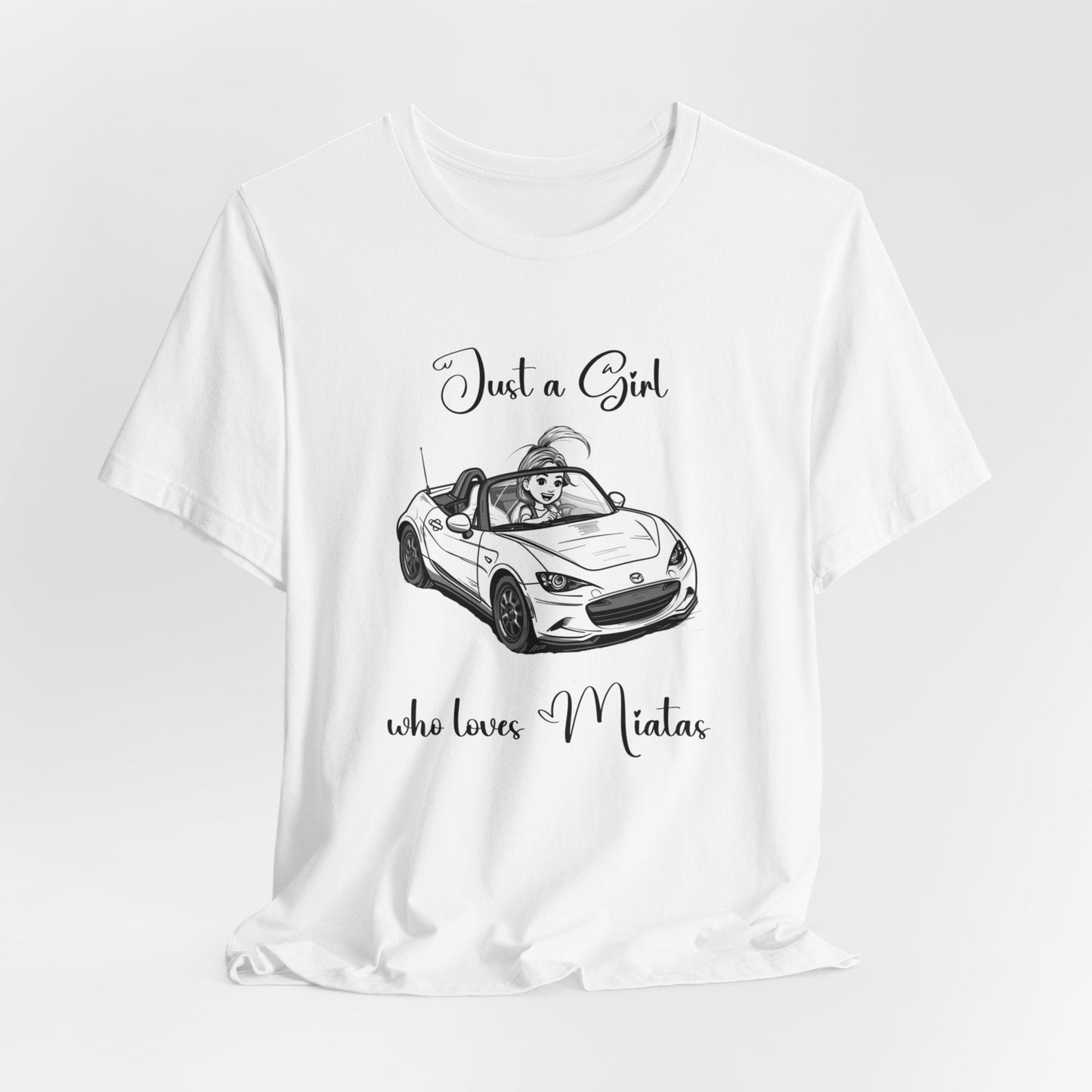 Just a Girl Who Loves Miatas Jersey Short Sleeve Tee