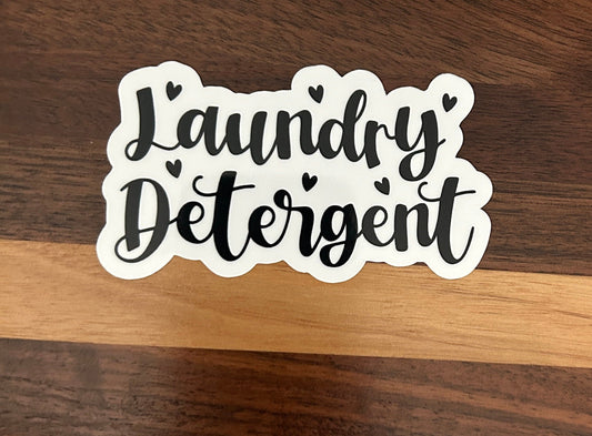 Laundry Detergent Household Label Laminated Vinyl Sticker