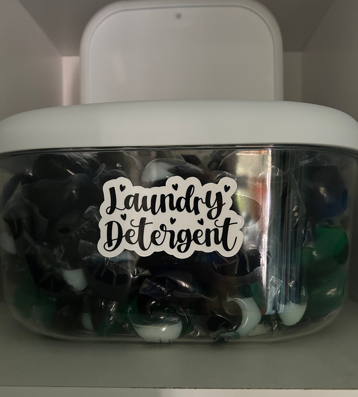 Laundry Detergent Household Label Laminated Vinyl Sticker