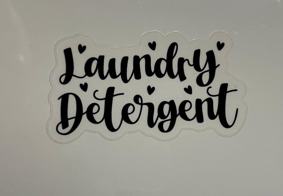 Laundry Detergent Household Label Translucent Vinyl Sticker