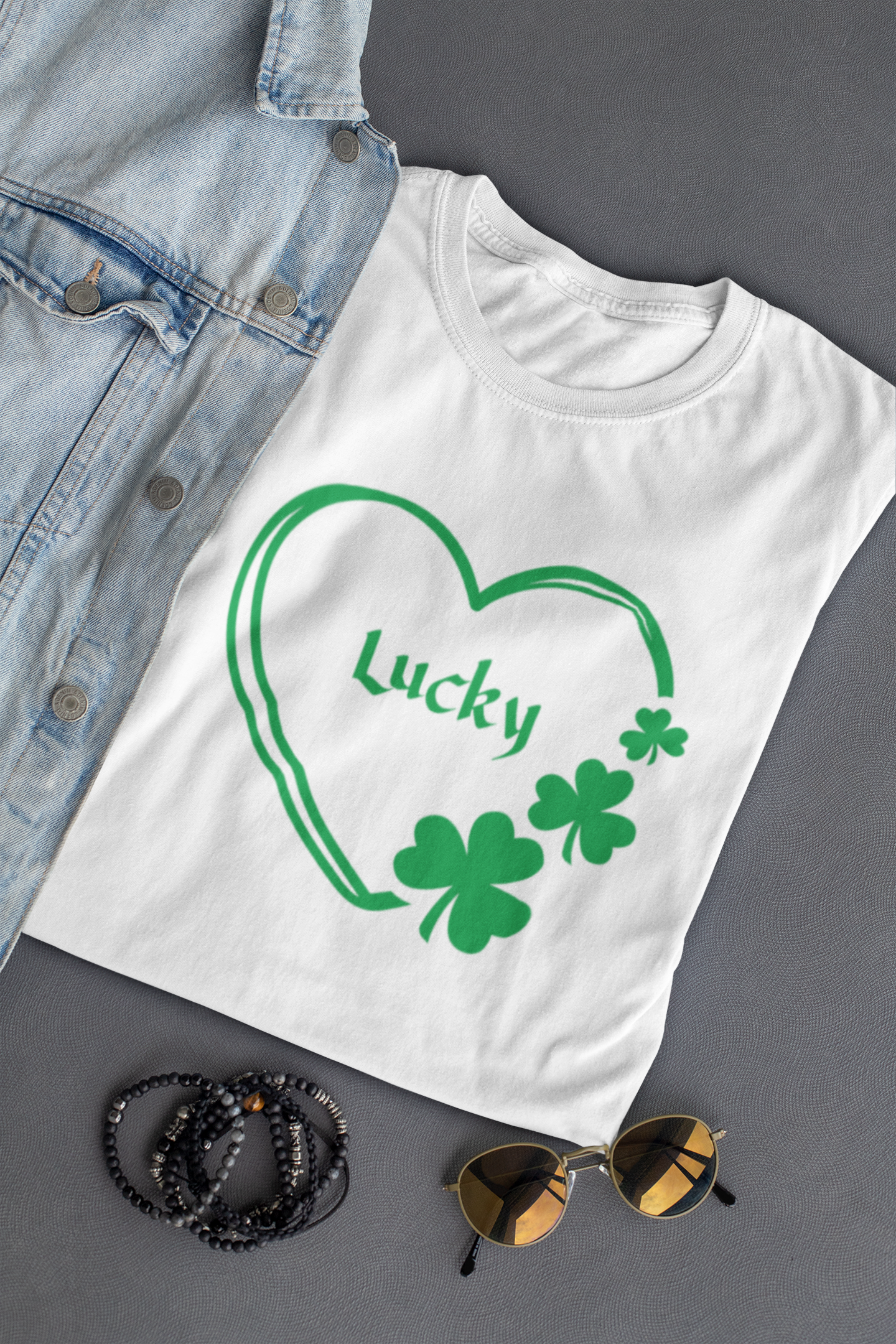 Lucky Irish Heart Jersey Short Sleeve Tee