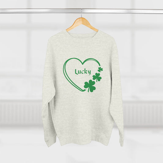 Lucky Irish Heart Premium Crewneck Sweatshirt