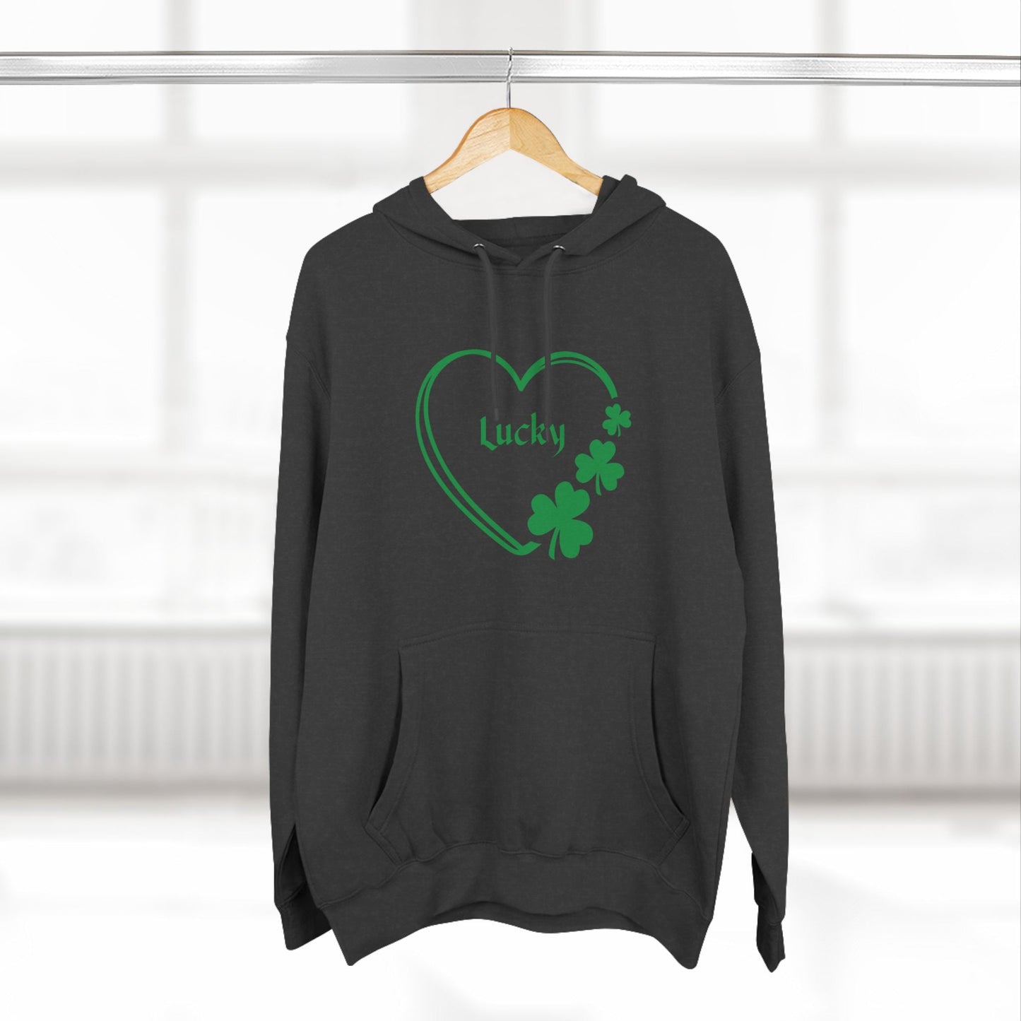 Lucky Irish Heart Premium Fleece Hoodie