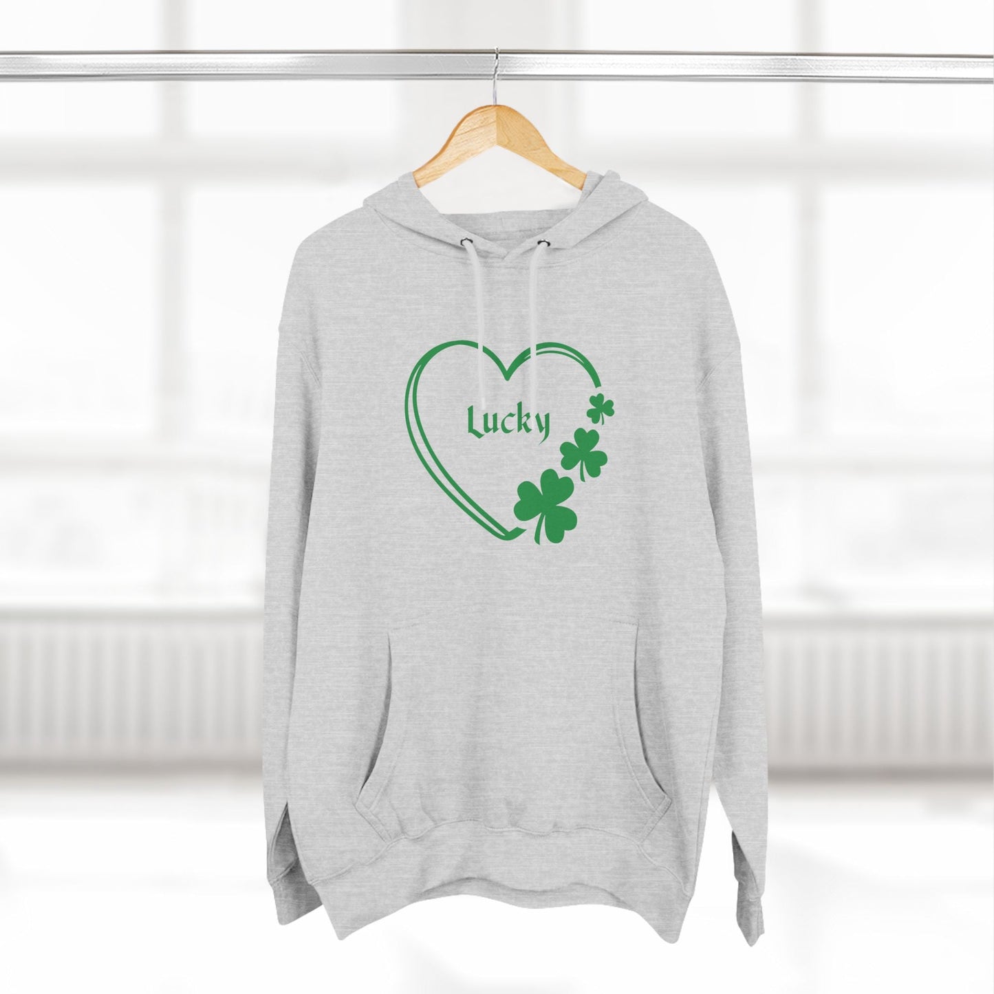 Lucky Irish Heart Premium Fleece Hoodie