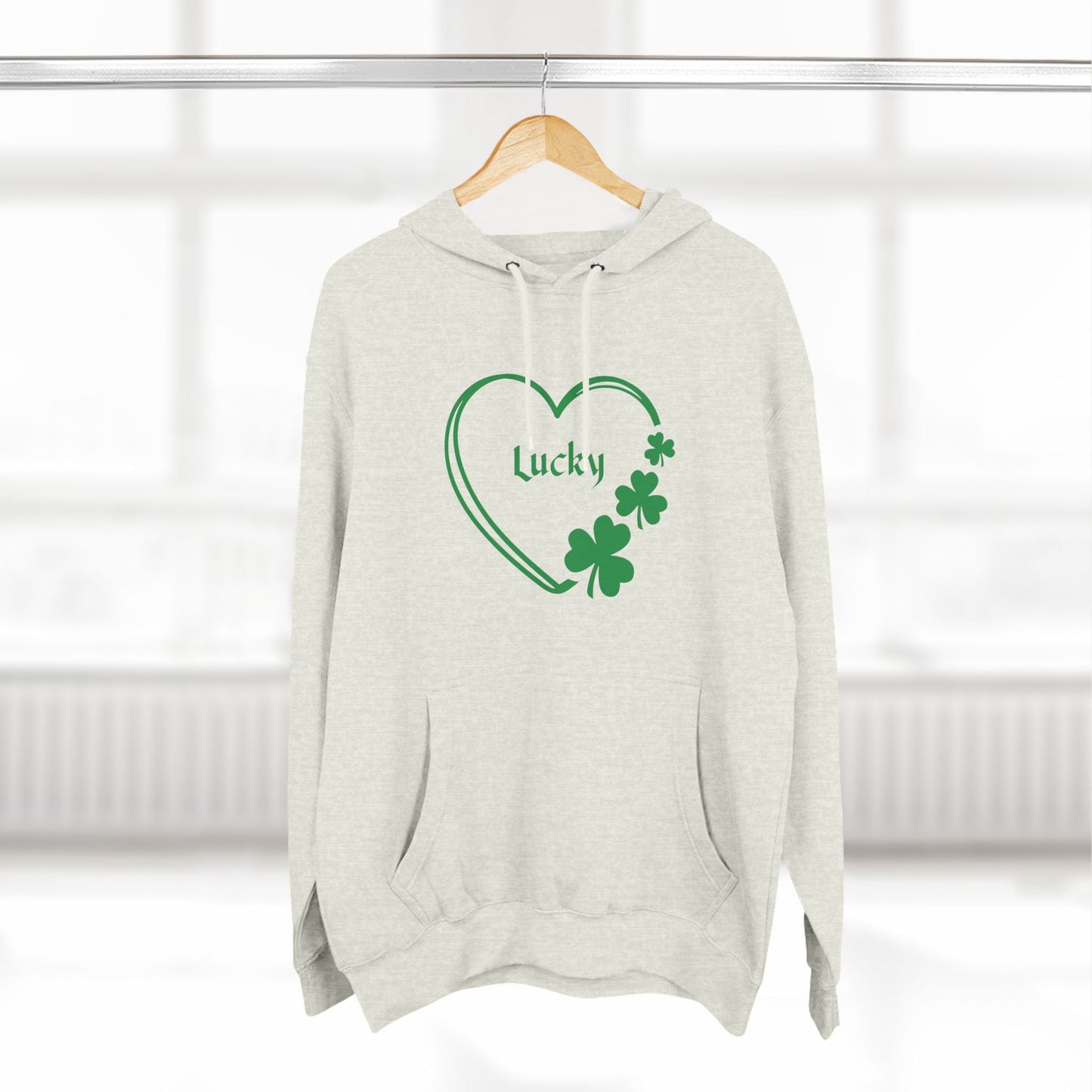 Lucky Irish Heart Premium Fleece Hoodie