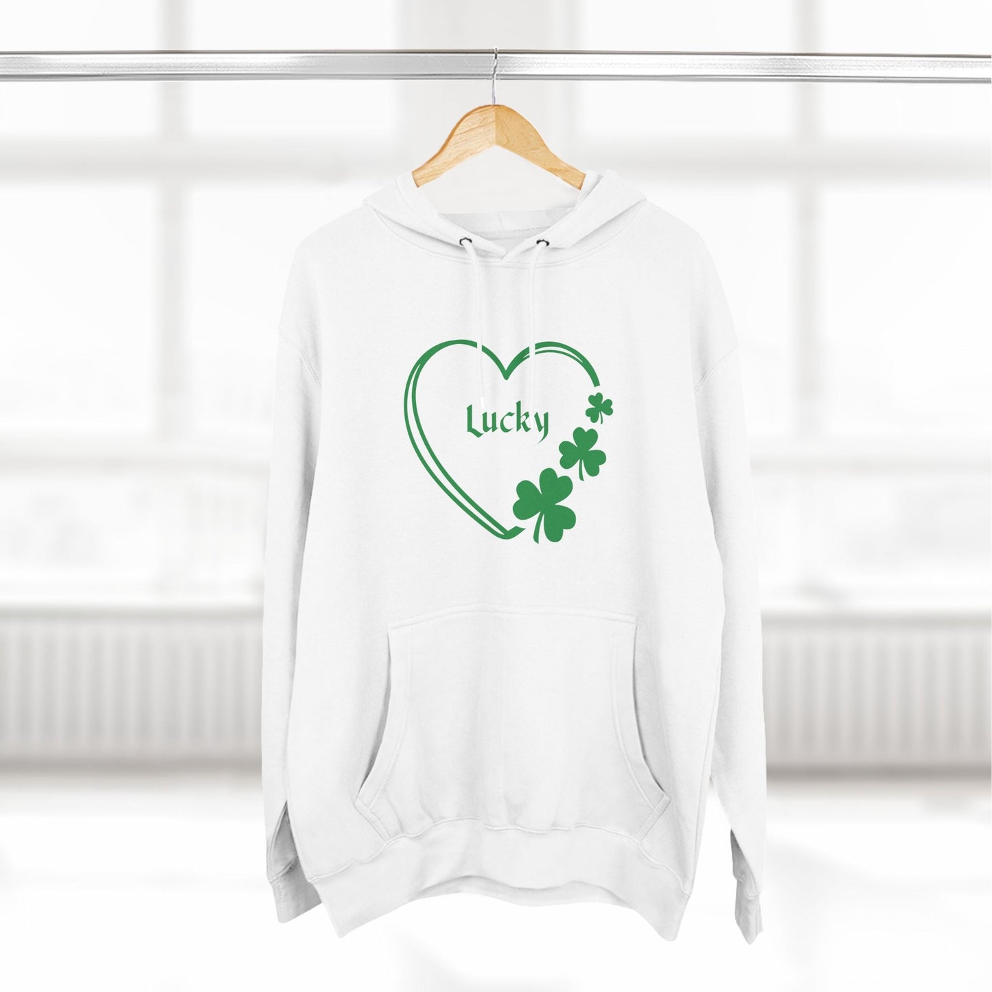 Lucky Irish Heart Premium Fleece Hoodie