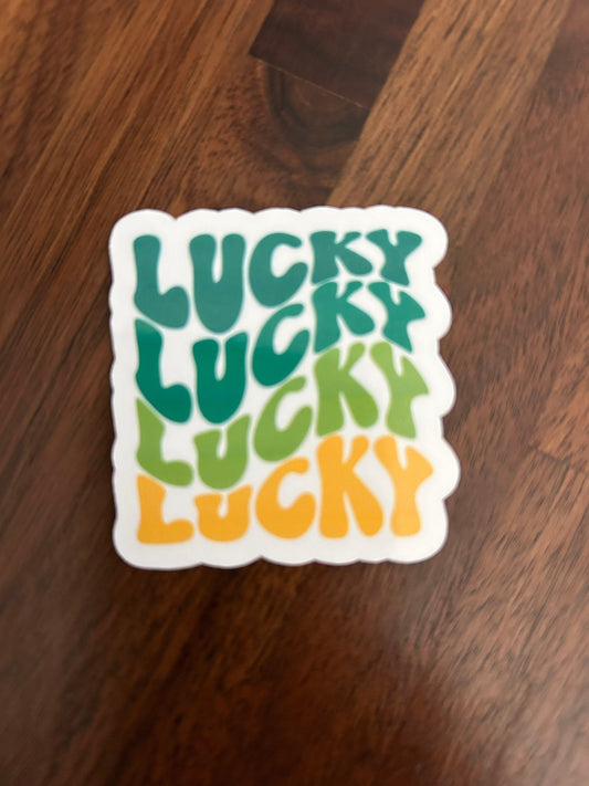 Lucky v1 Laminated Vinyl Stickers