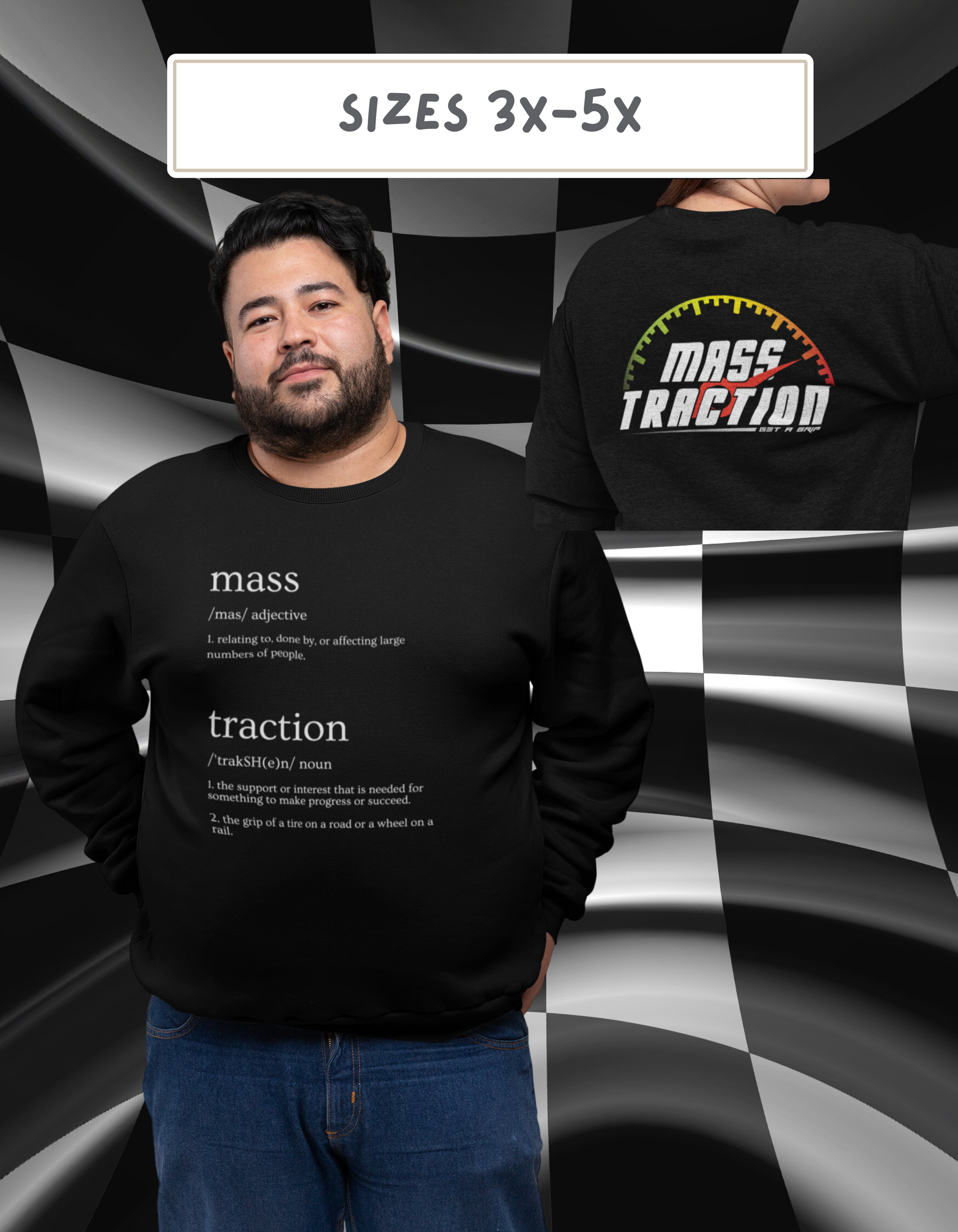 Mass Traction Defined Crewneck Sweatshirt (3XL-5XL)