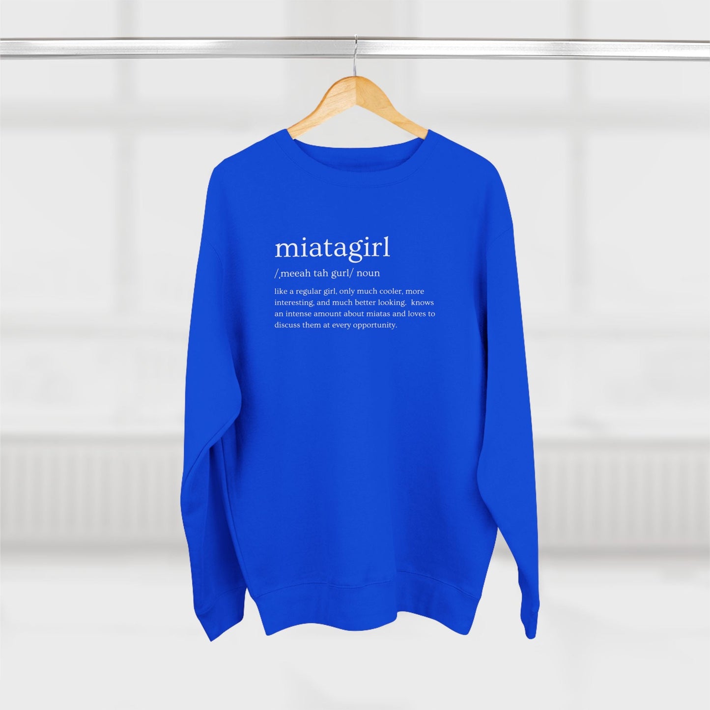 Miata Girl Defined Premium Crewneck Sweatshirt