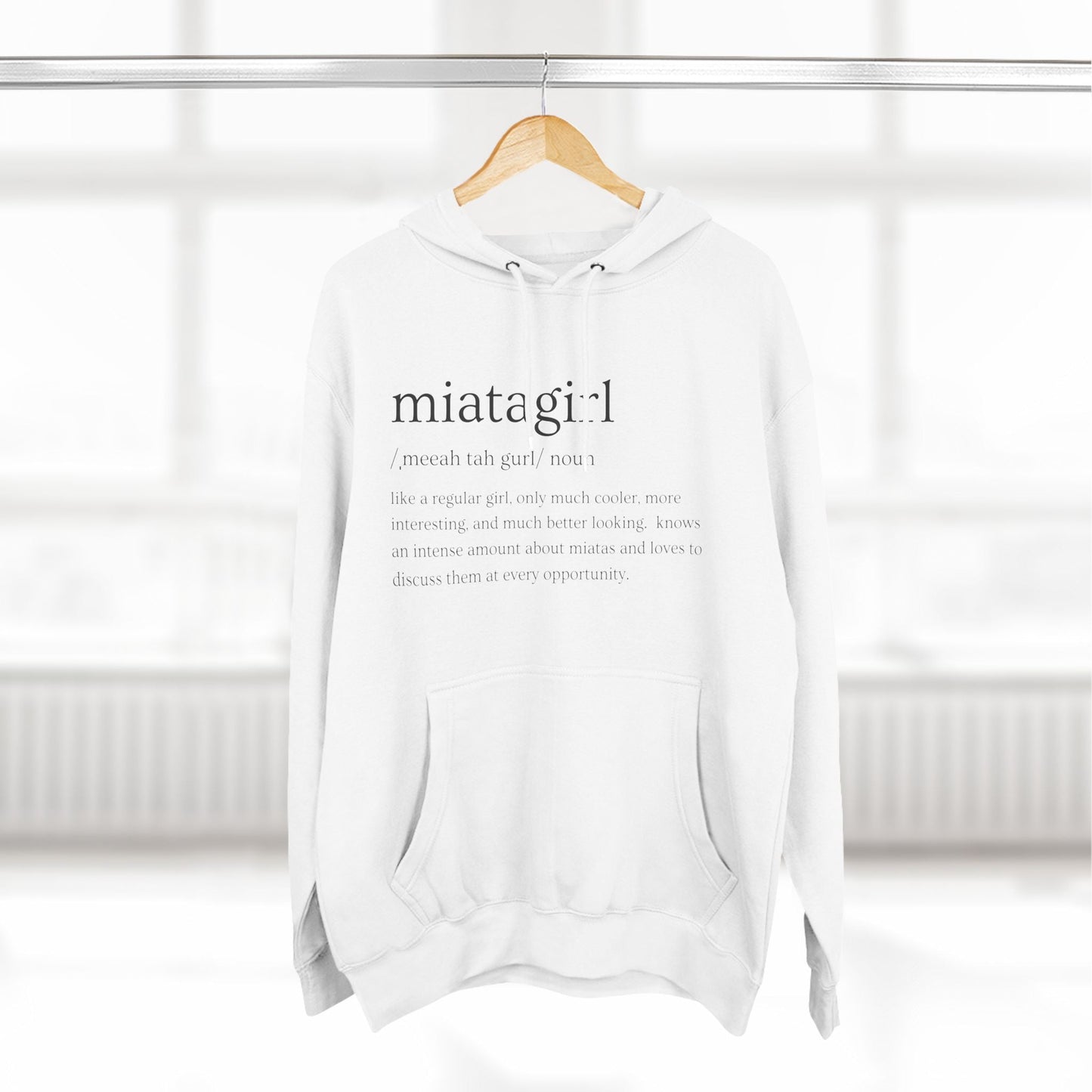 Miata Girl Defined Premium Fleece Hoodie