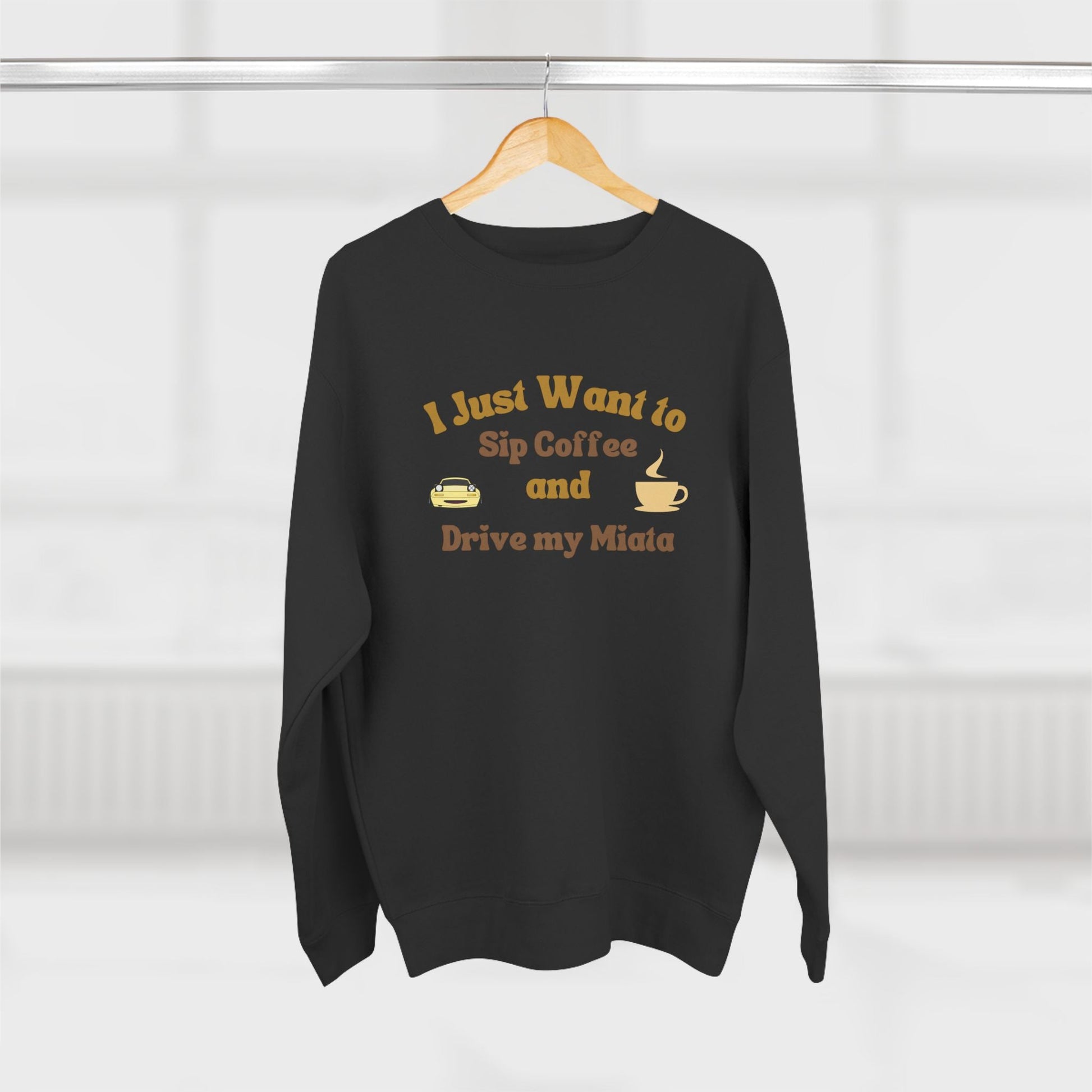 Miatas and Coffee Premium Crewneck Sweatshirt