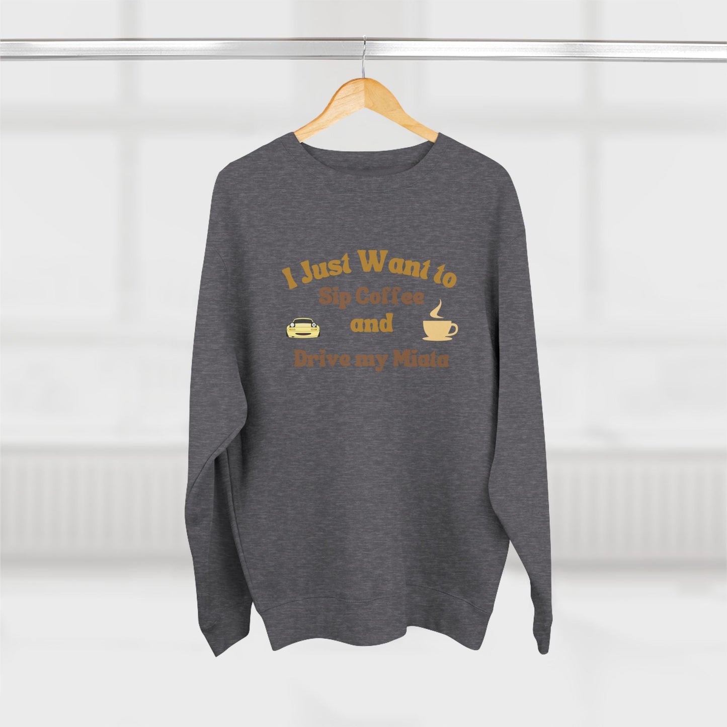 Miatas and Coffee Premium Crewneck Sweatshirt