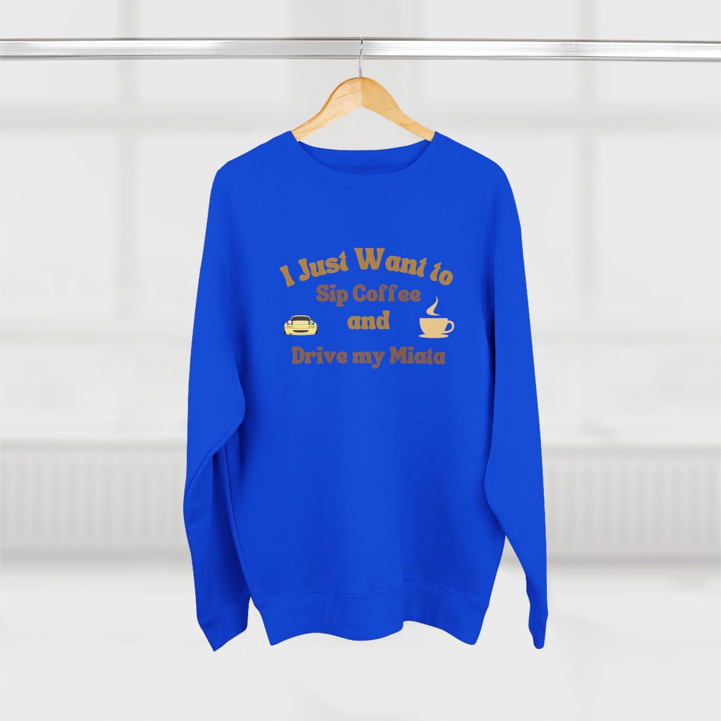 Miatas and Coffee Premium Crewneck Sweatshirt