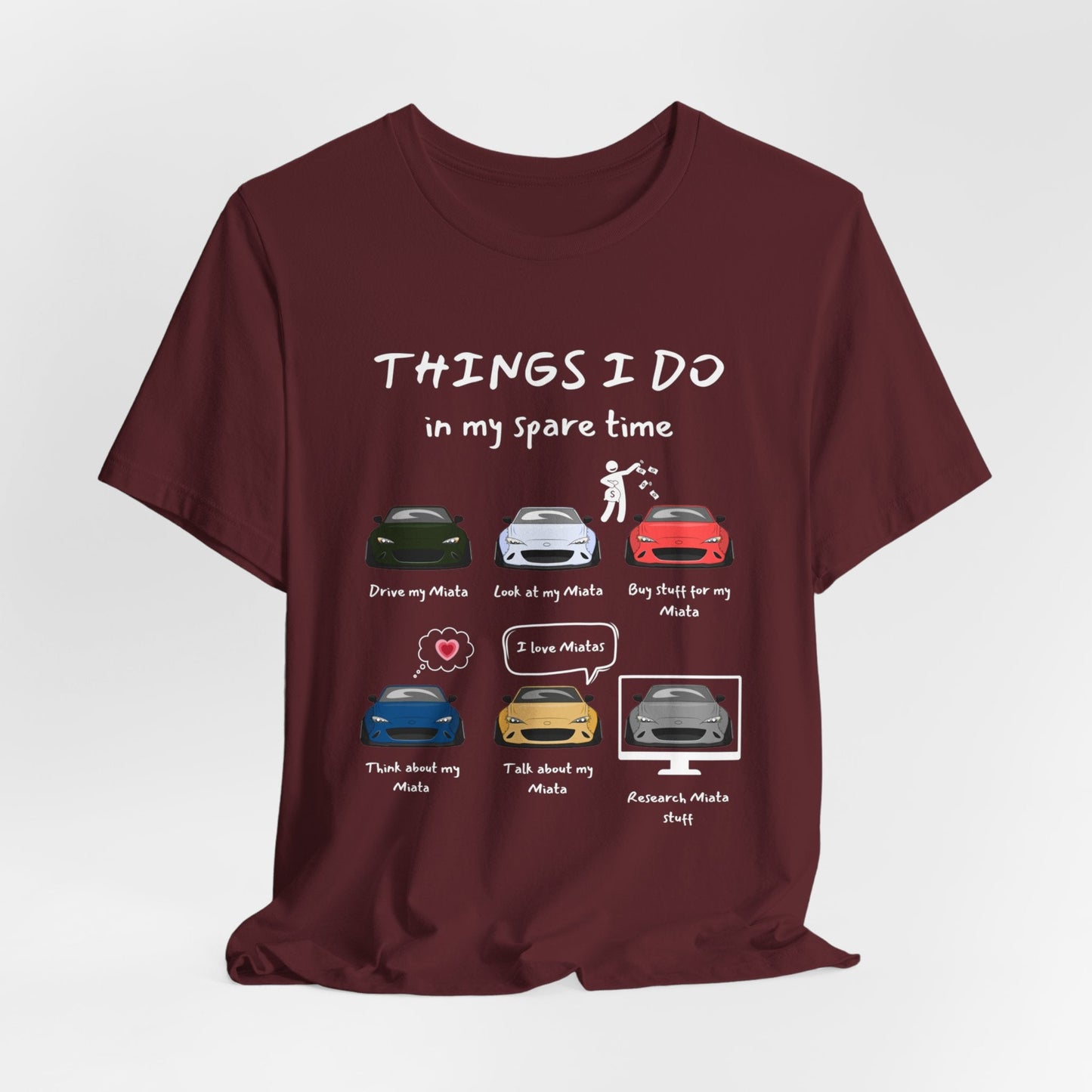 Miatas in my Spare Time ND v2 Jersey Short Sleeve Tee