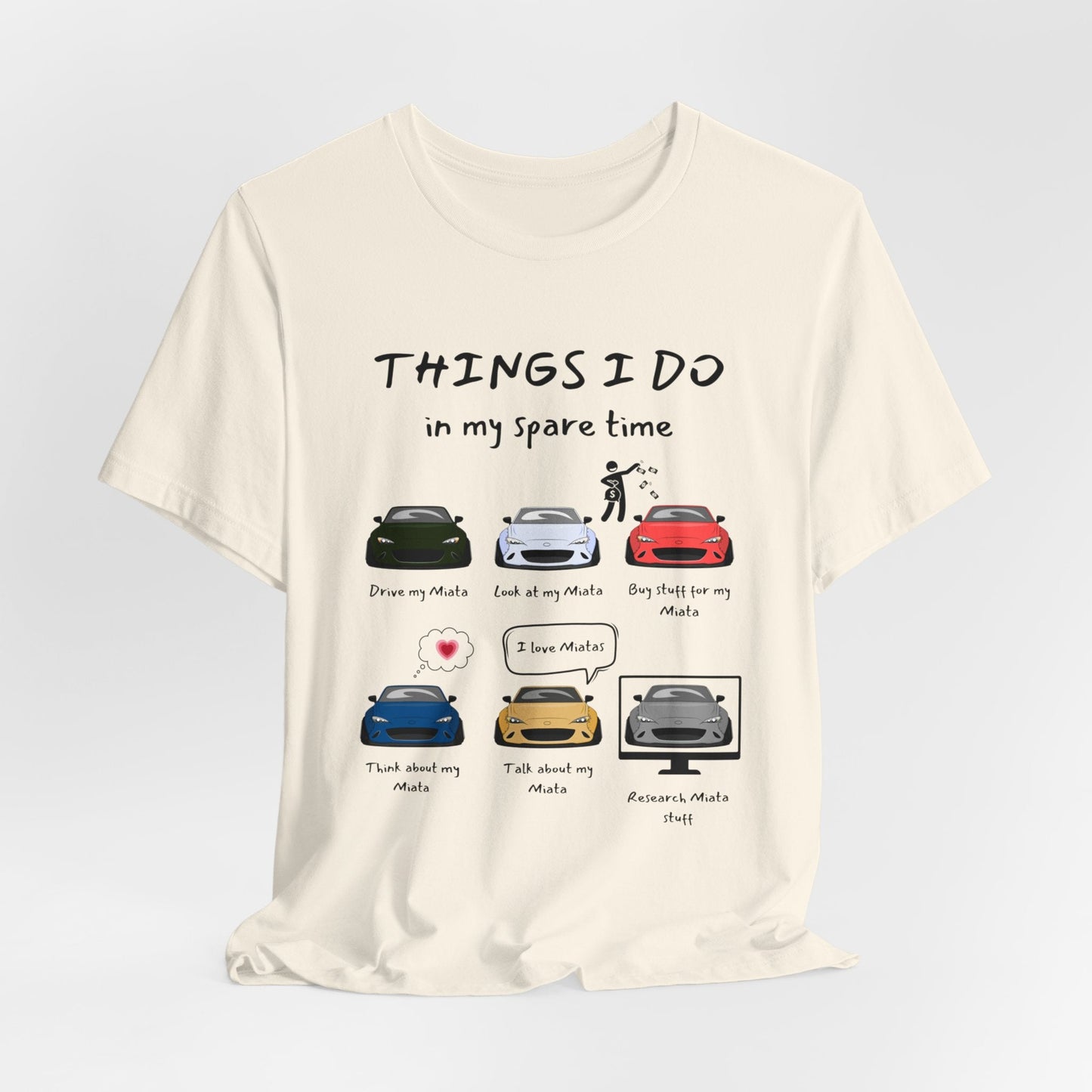 Miatas in my Spare Time ND v2 Jersey Short Sleeve Tee