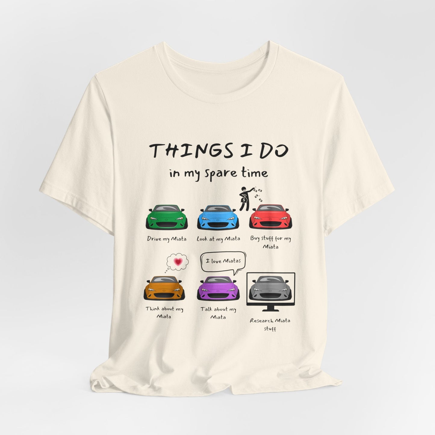 Miatas in my Spare Time ND v2 Jersey Short Sleeve Tee