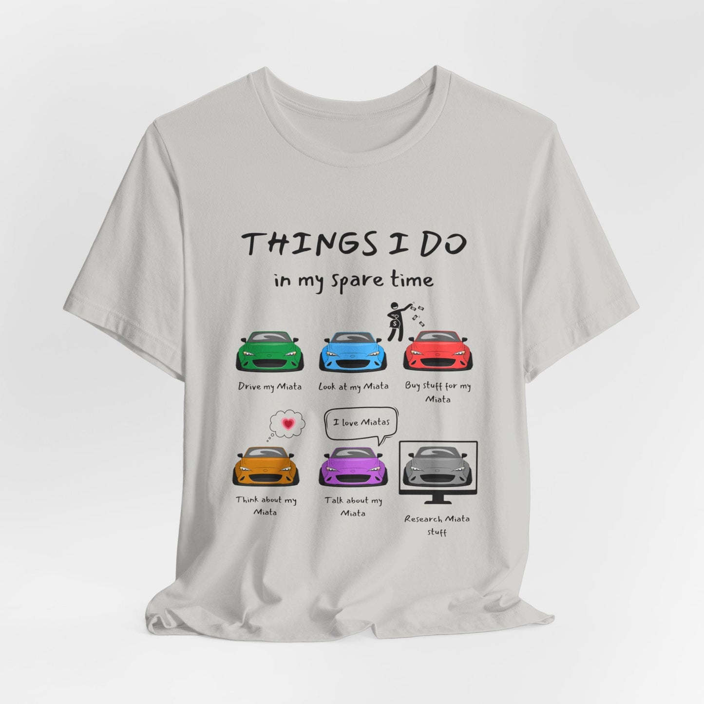 Miatas in my Spare Time ND v2 Jersey Short Sleeve Tee